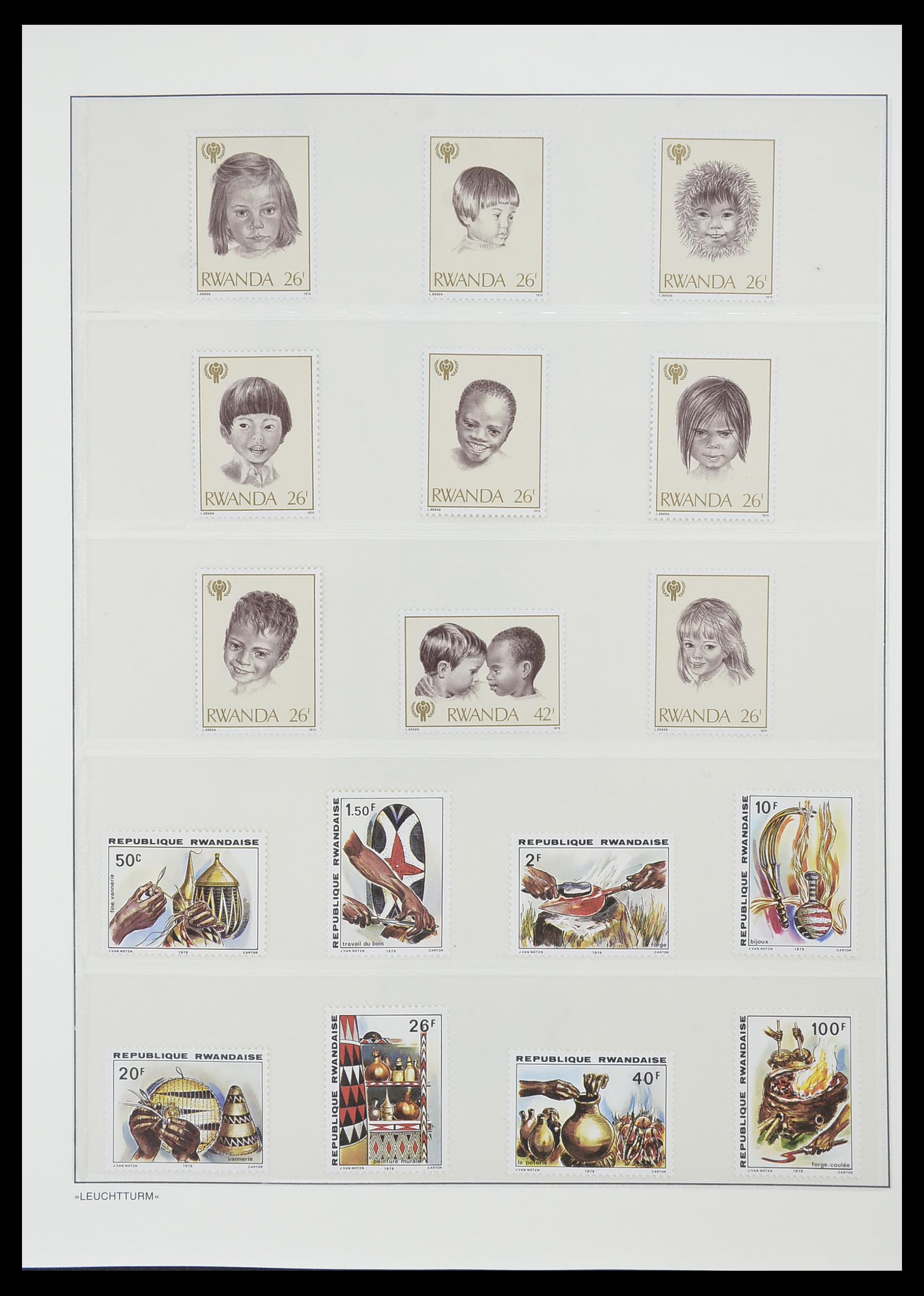 33766 103 - Stamp collection 33766 Rwanda 1962-1999.