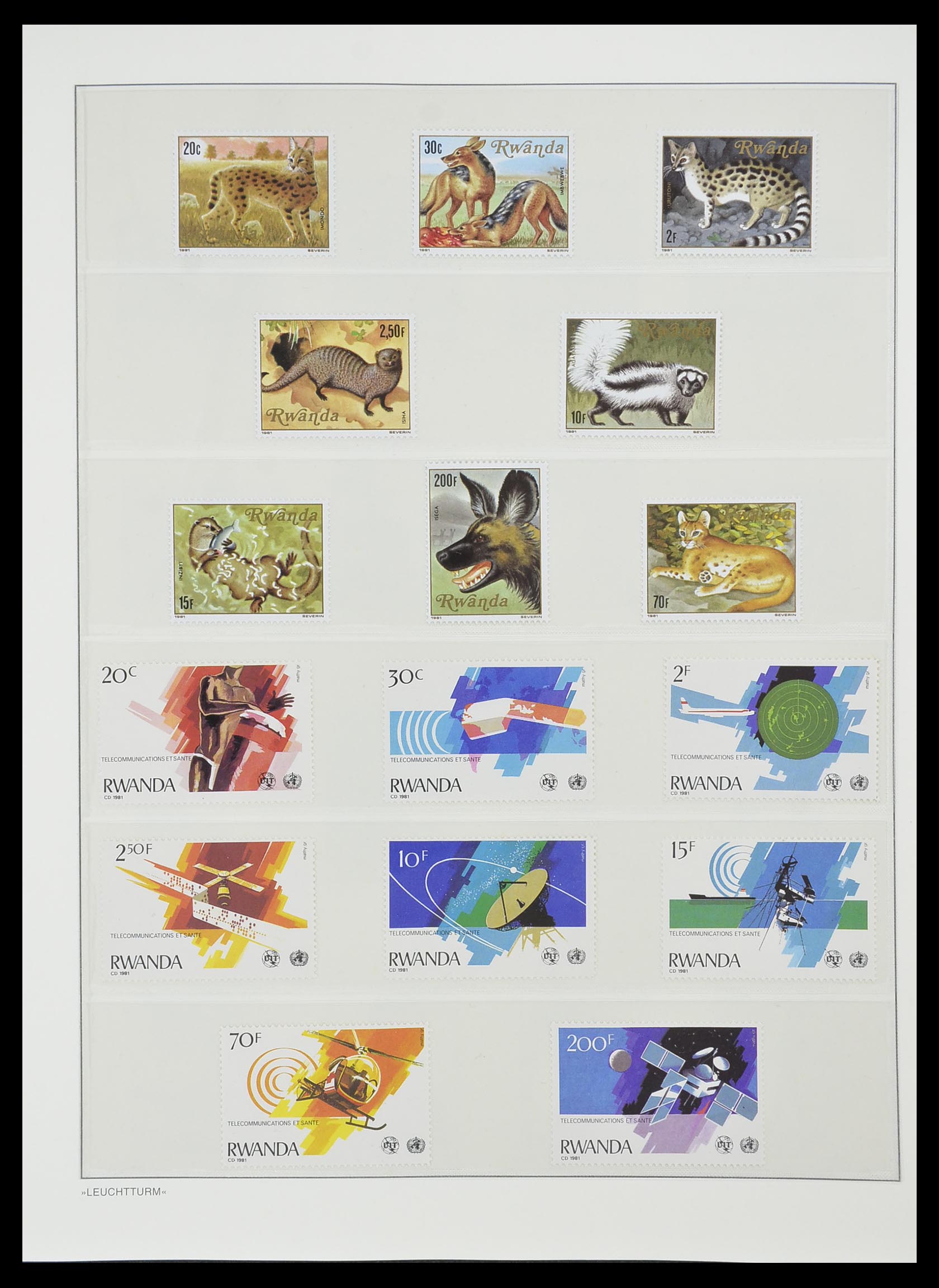 33766 116 - Stamp collection 33766 Rwanda 1962-1999.