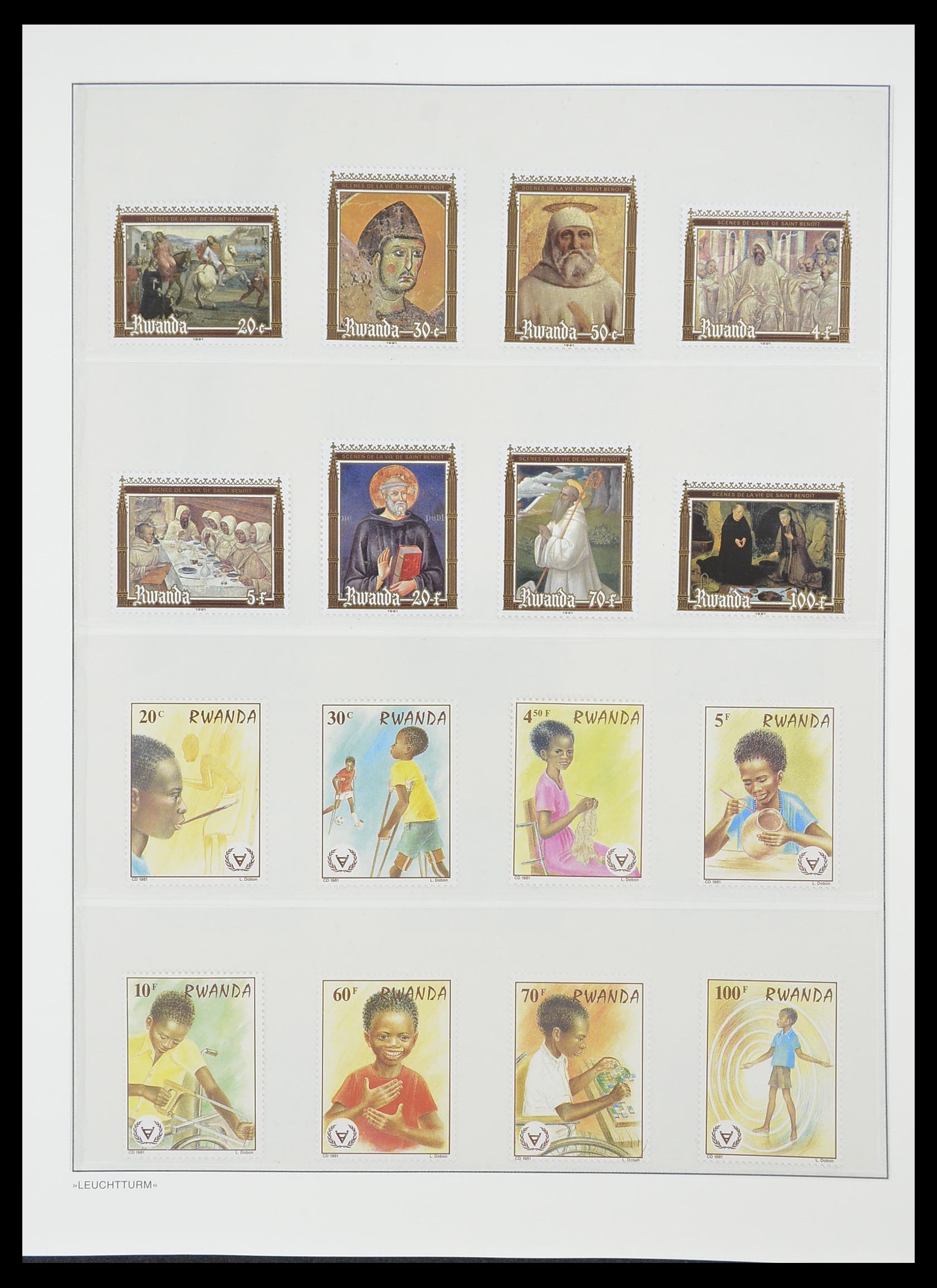 33766 117 - Postzegelverzameling 33766 Rwanda 1962-1999.