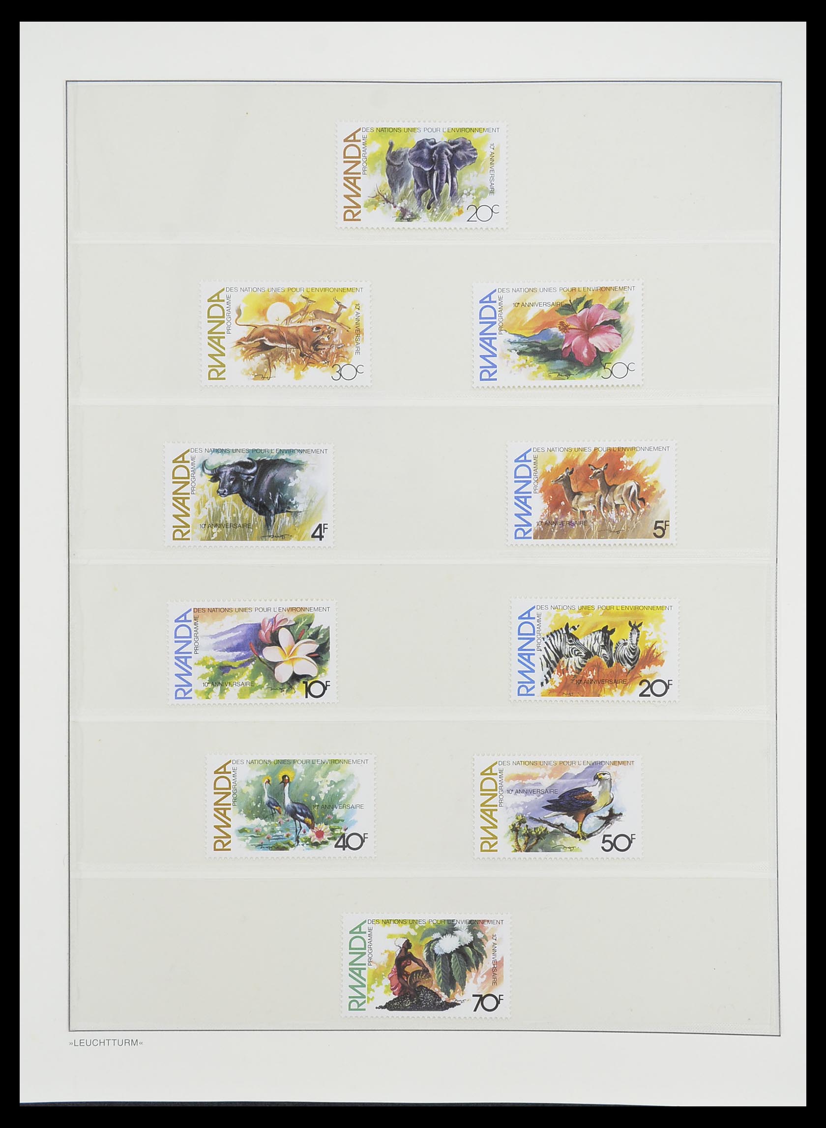 33766 123 - Postzegelverzameling 33766 Rwanda 1962-1999.