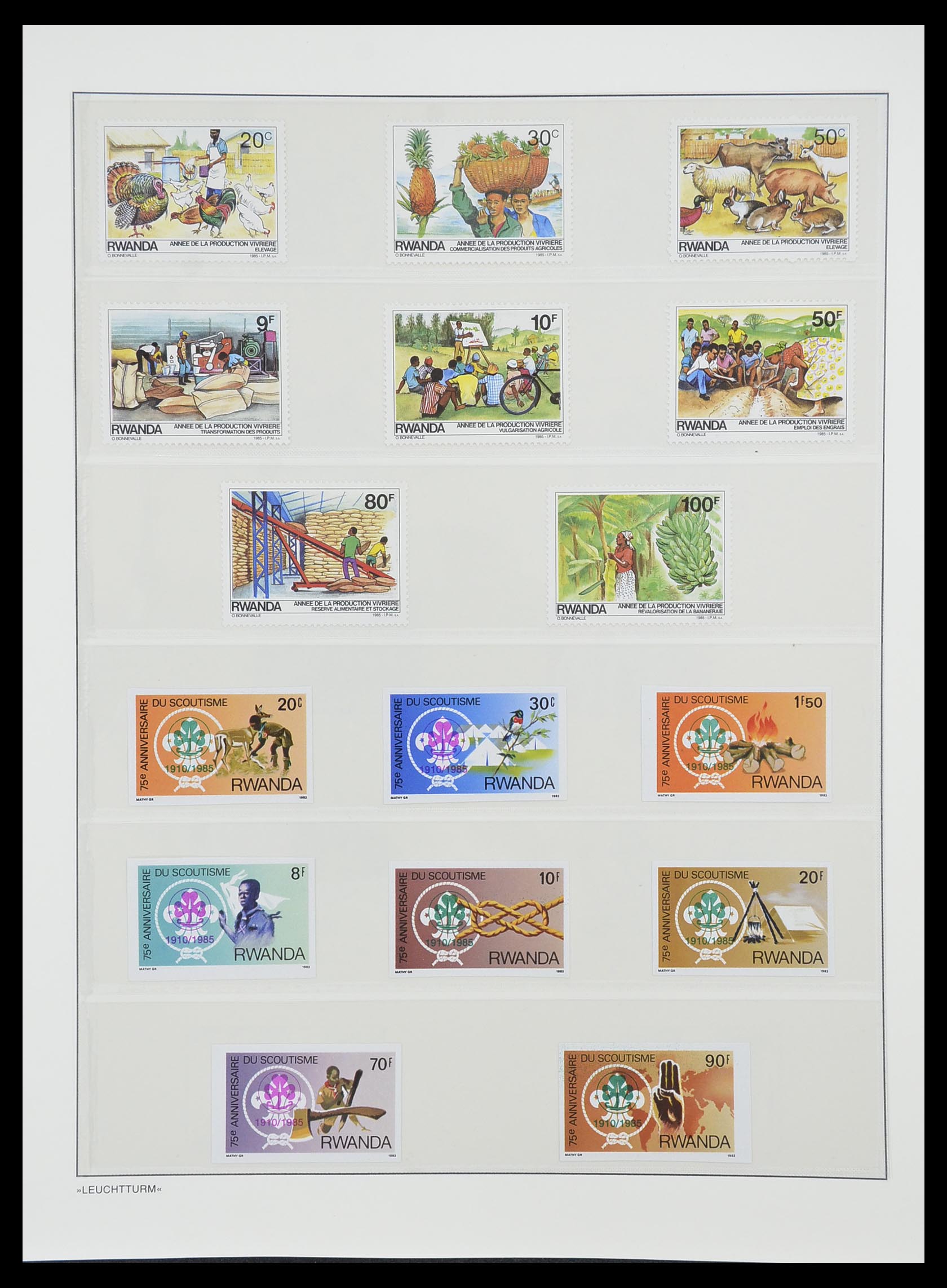 33766 134 - Postzegelverzameling 33766 Rwanda 1962-1999.