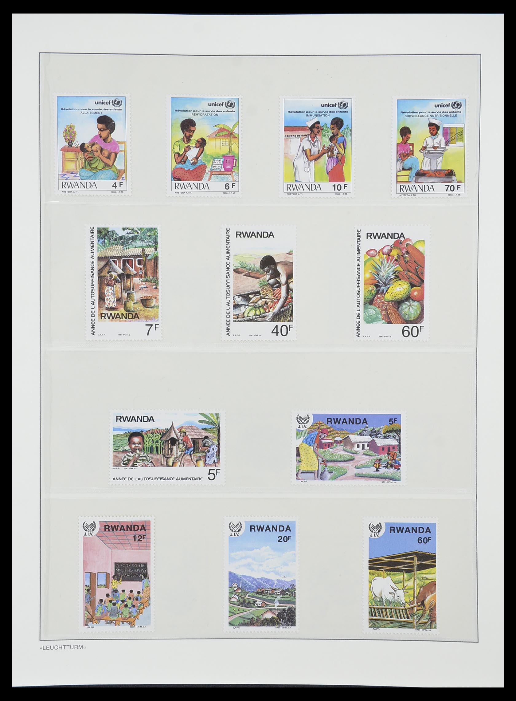33766 140 - Postzegelverzameling 33766 Rwanda 1962-1999.