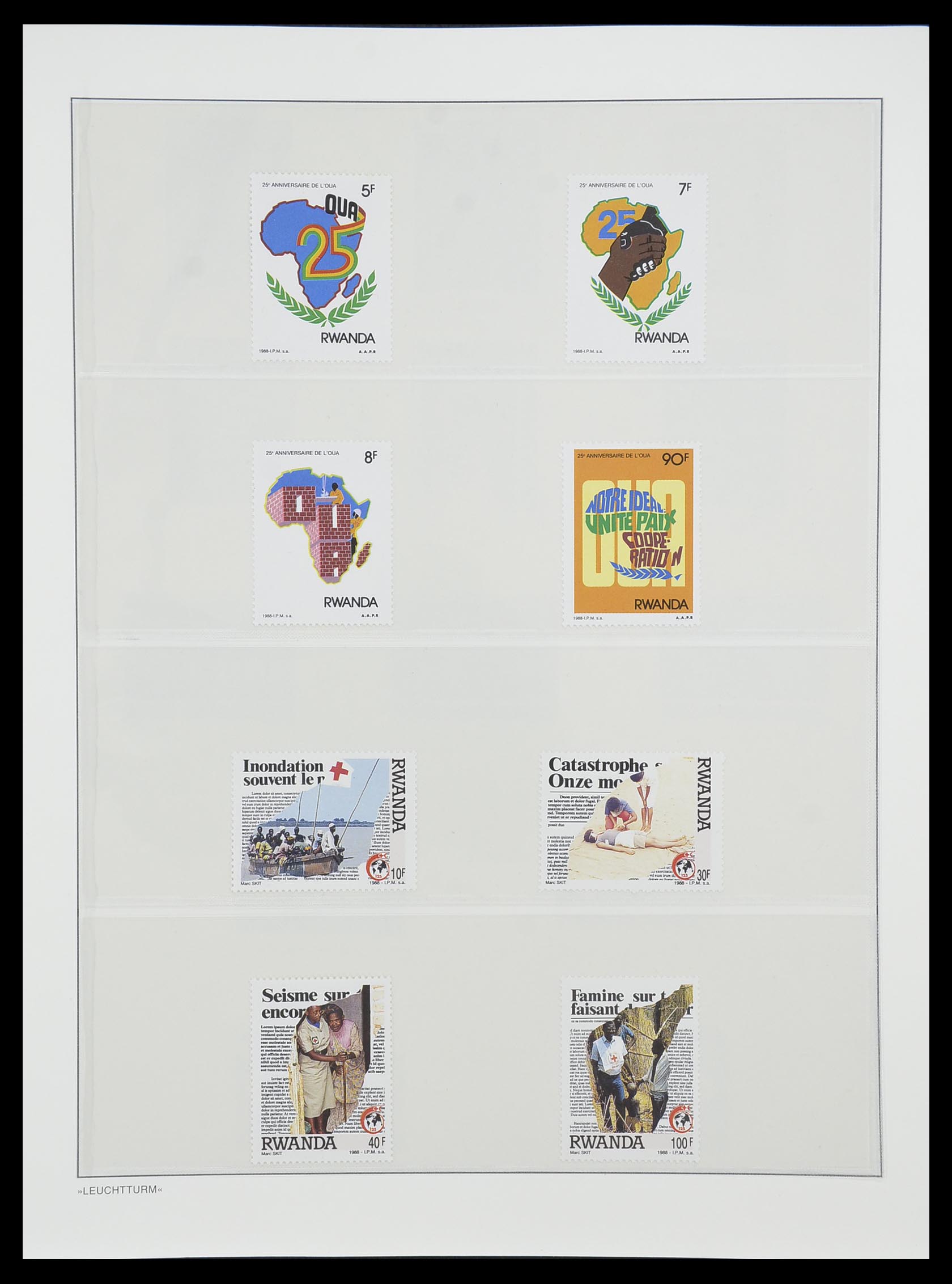33766 144 - Postzegelverzameling 33766 Rwanda 1962-1999.