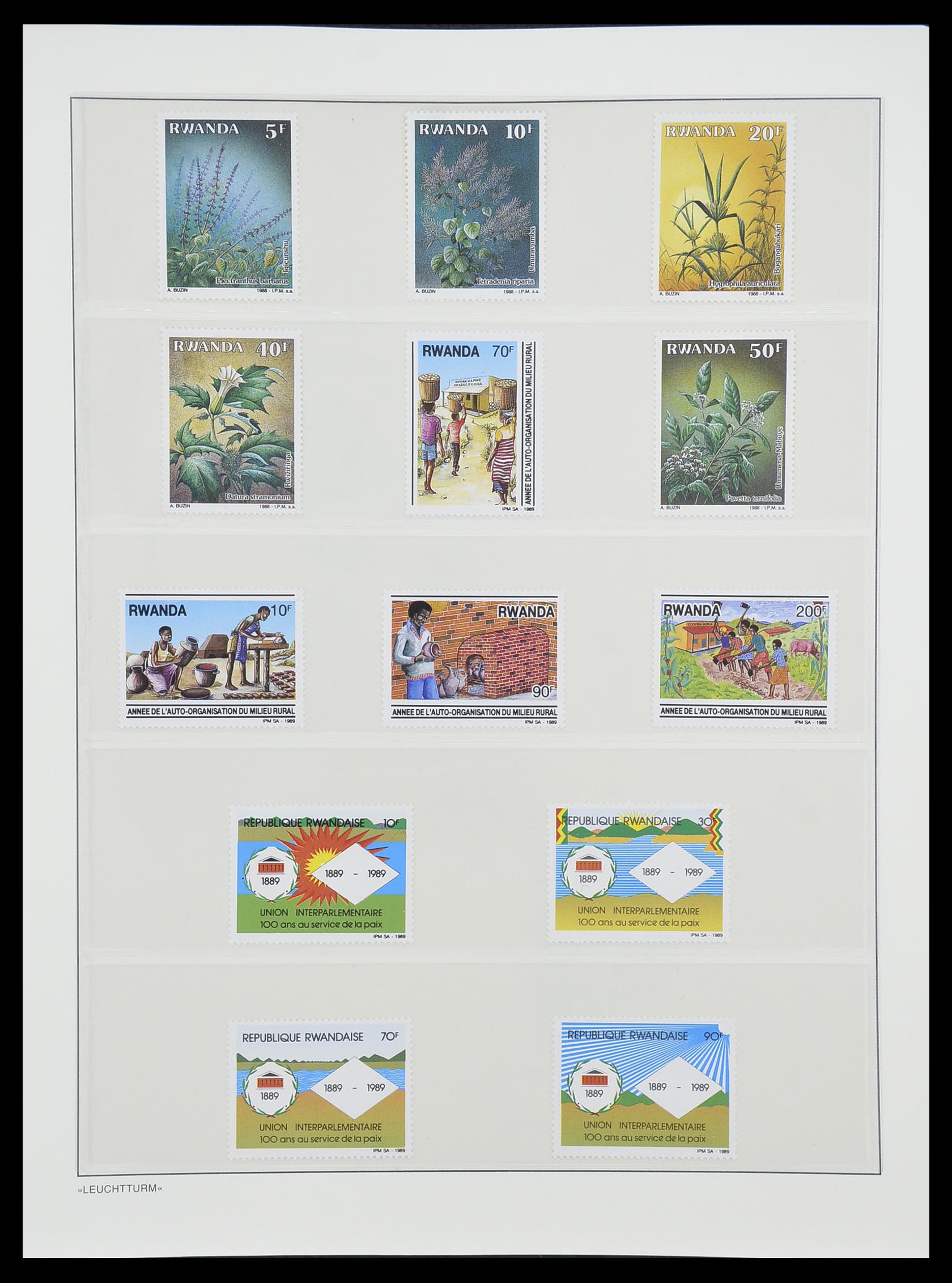 33766 145 - Stamp collection 33766 Rwanda 1962-1999.