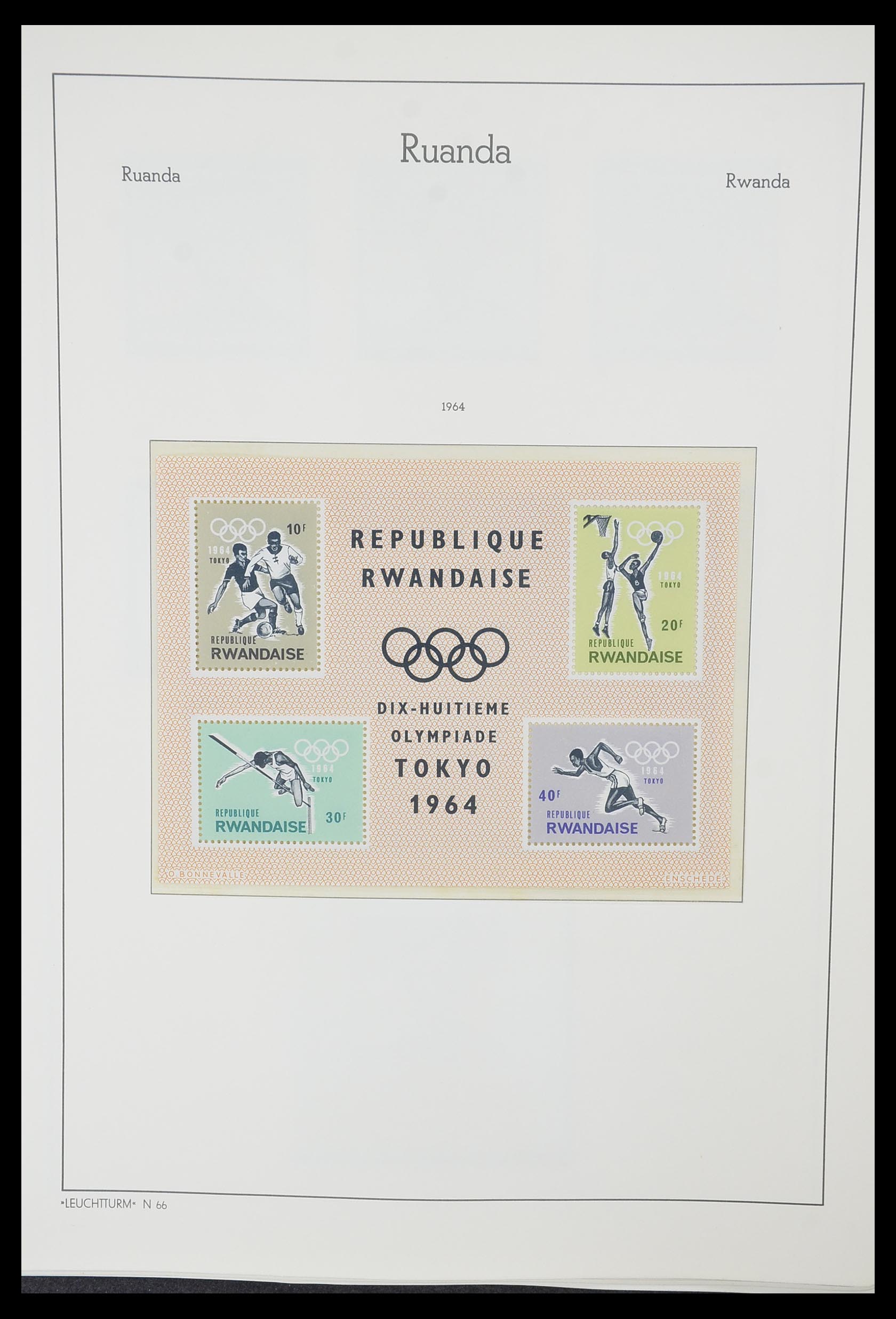33767 012 - Postzegelverzameling 33767 Rwanda 1962-1988.