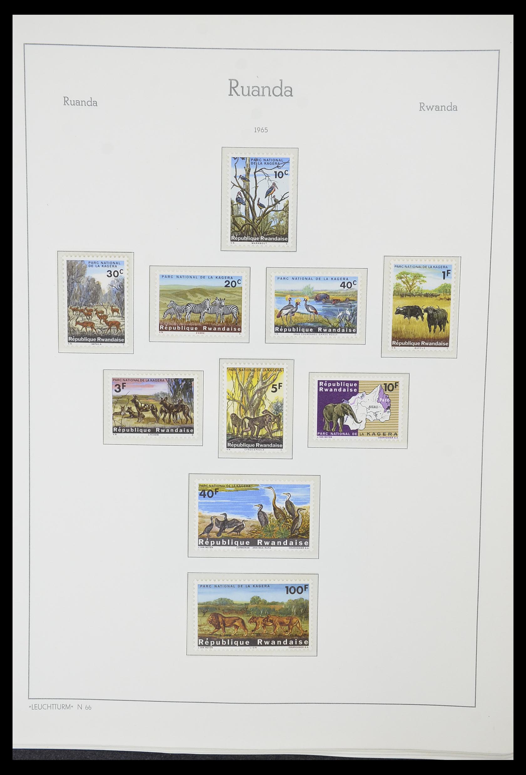 33767 014 - Postzegelverzameling 33767 Rwanda 1962-1988.