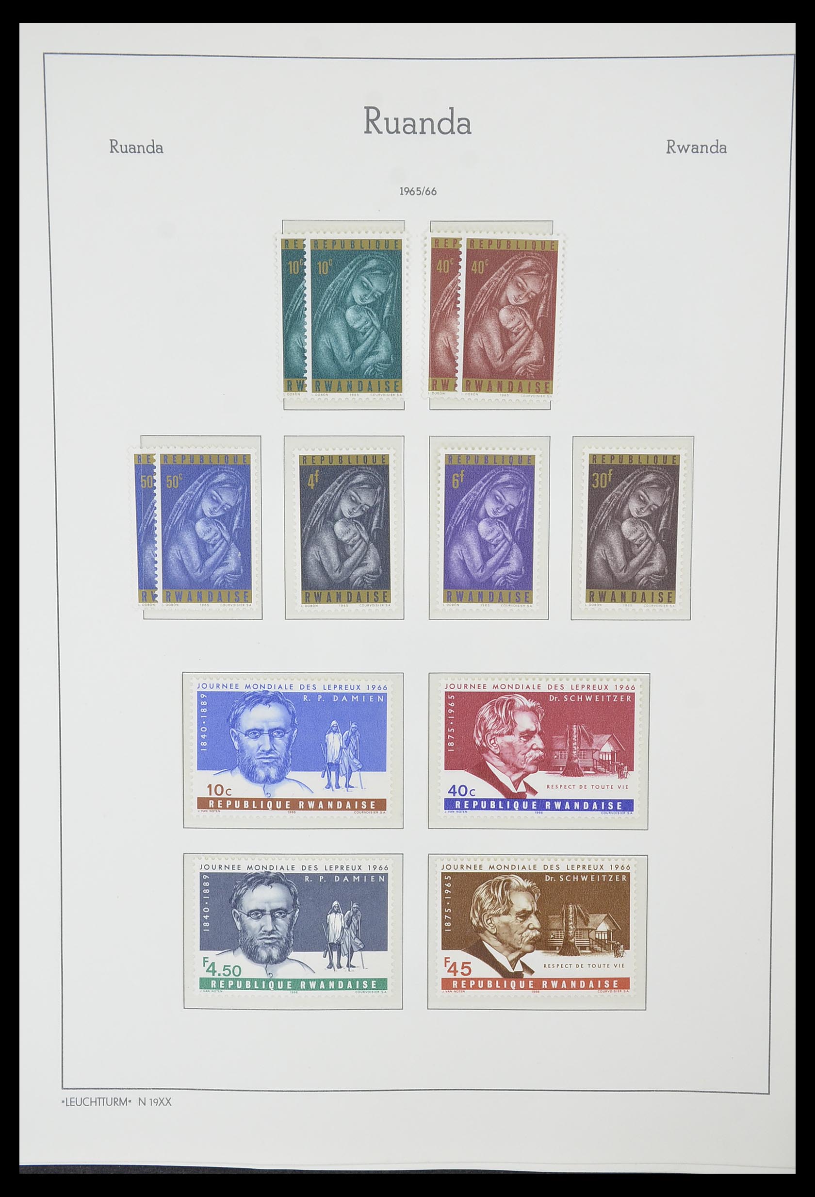33767 019 - Postzegelverzameling 33767 Rwanda 1962-1988.