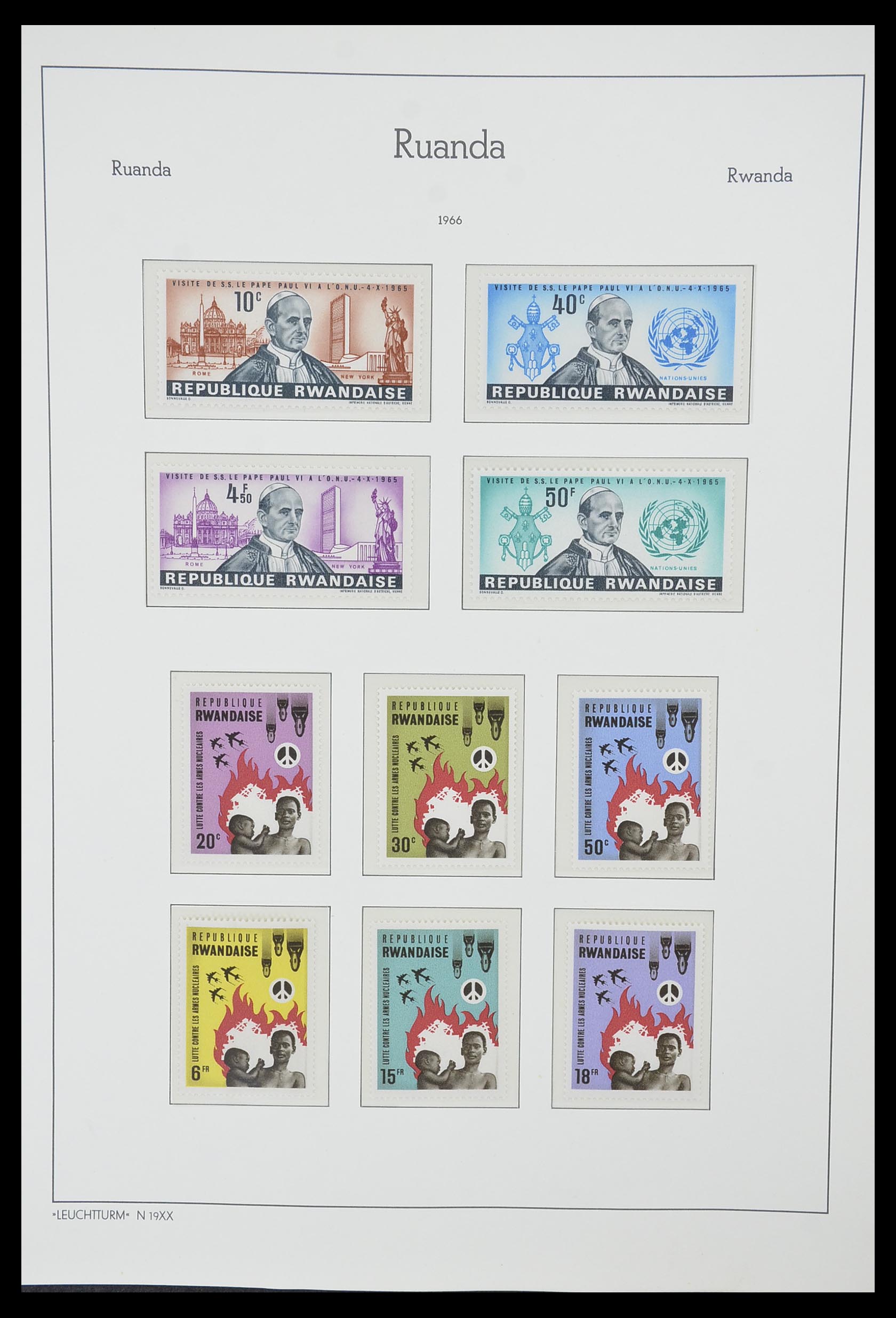 33767 020 - Postzegelverzameling 33767 Rwanda 1962-1988.