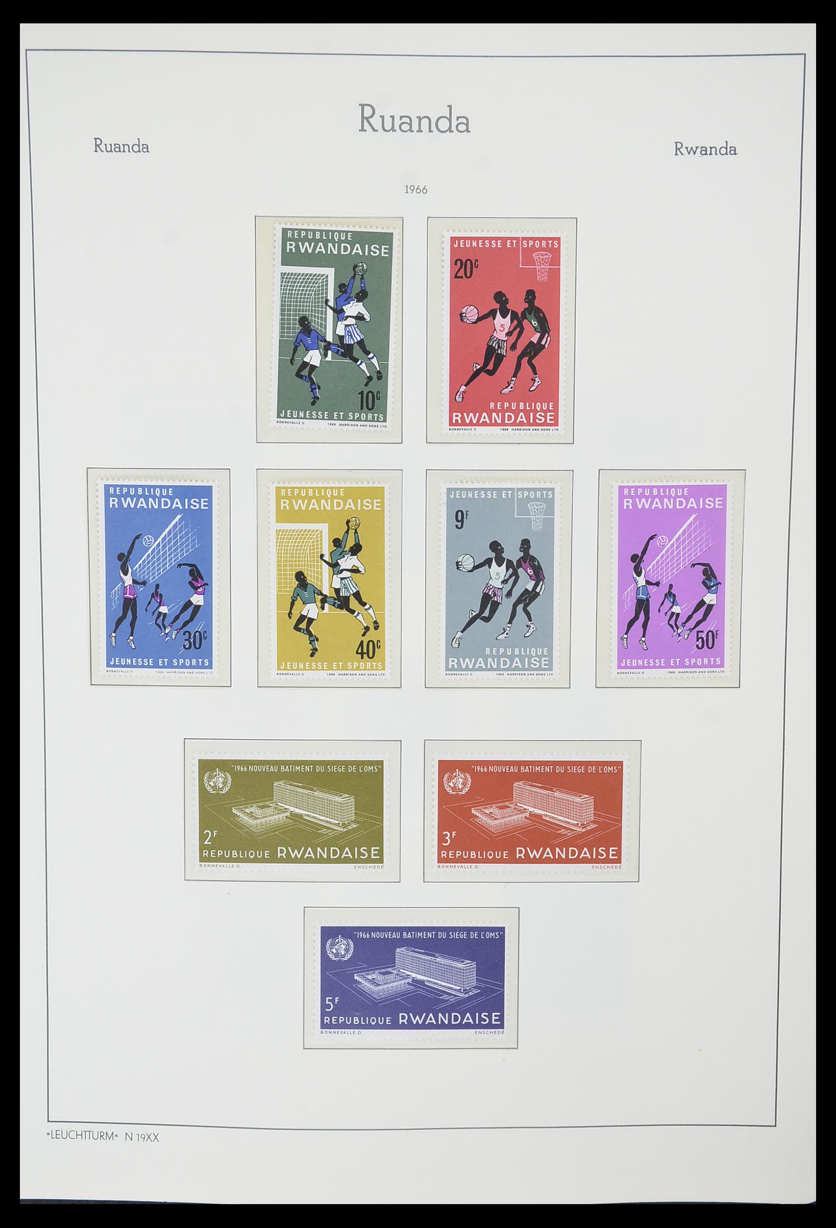 33767 023 - Postzegelverzameling 33767 Rwanda 1962-1988.