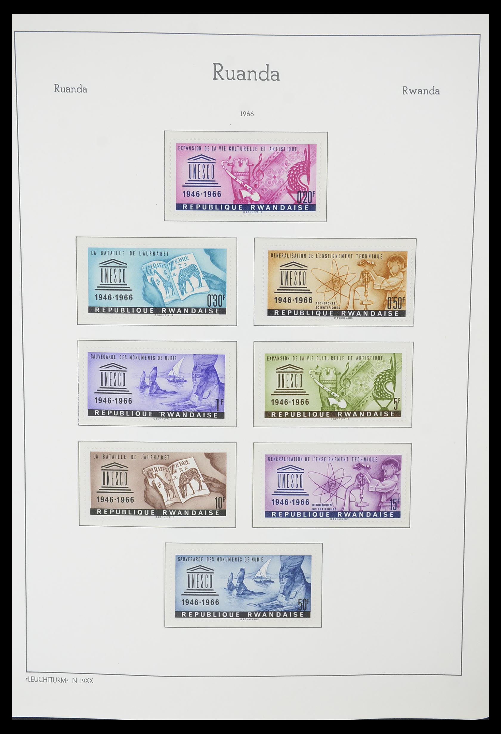 33767 025 - Postzegelverzameling 33767 Rwanda 1962-1988.