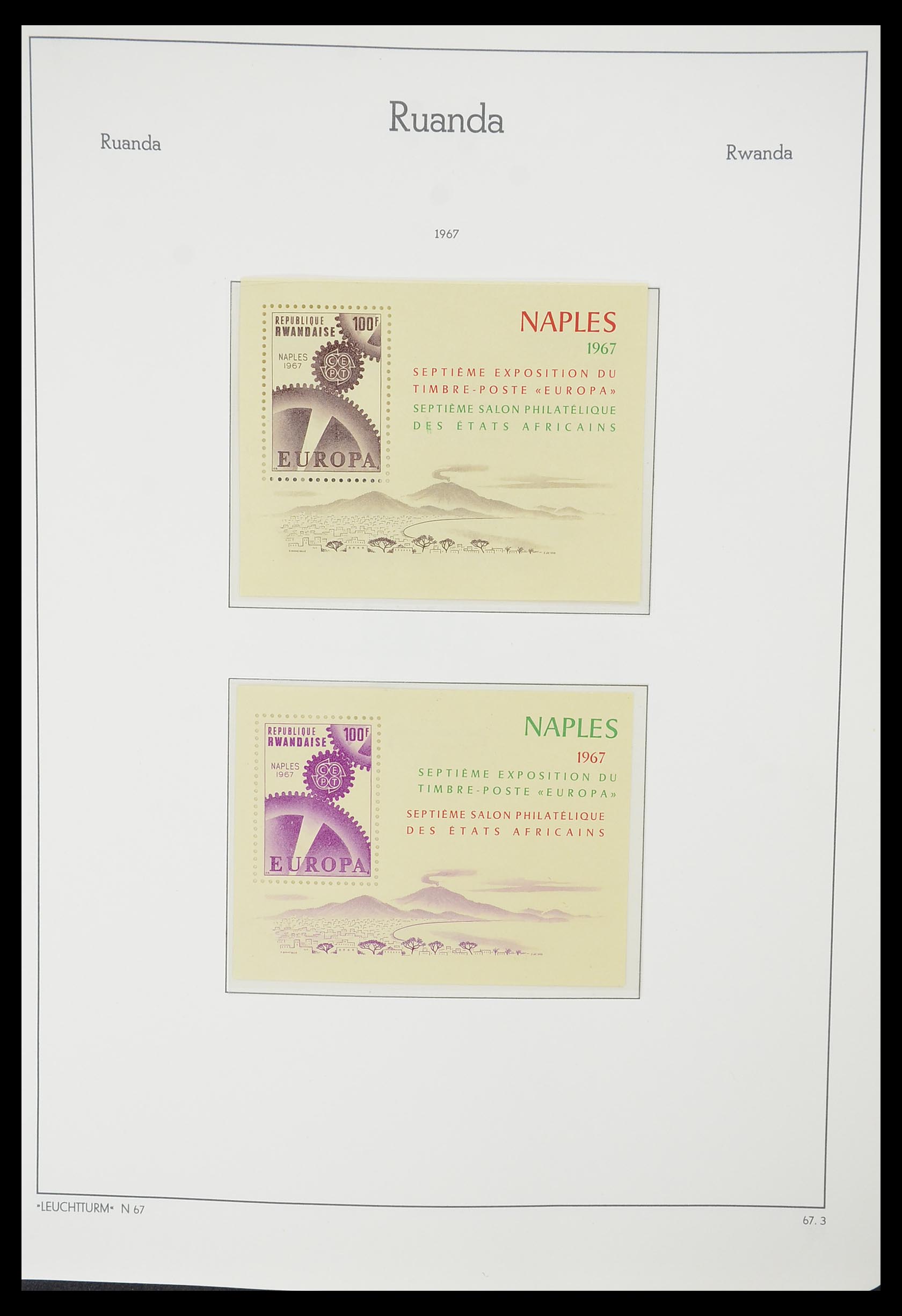 33767 028 - Postzegelverzameling 33767 Rwanda 1962-1988.