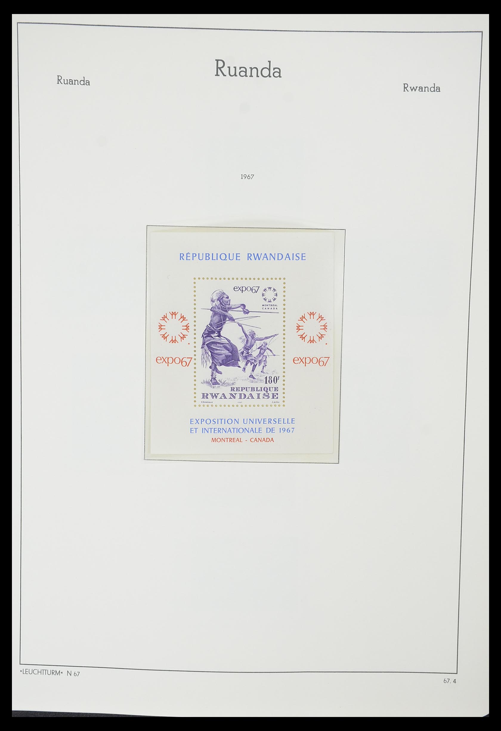 33767 029 - Postzegelverzameling 33767 Rwanda 1962-1988.