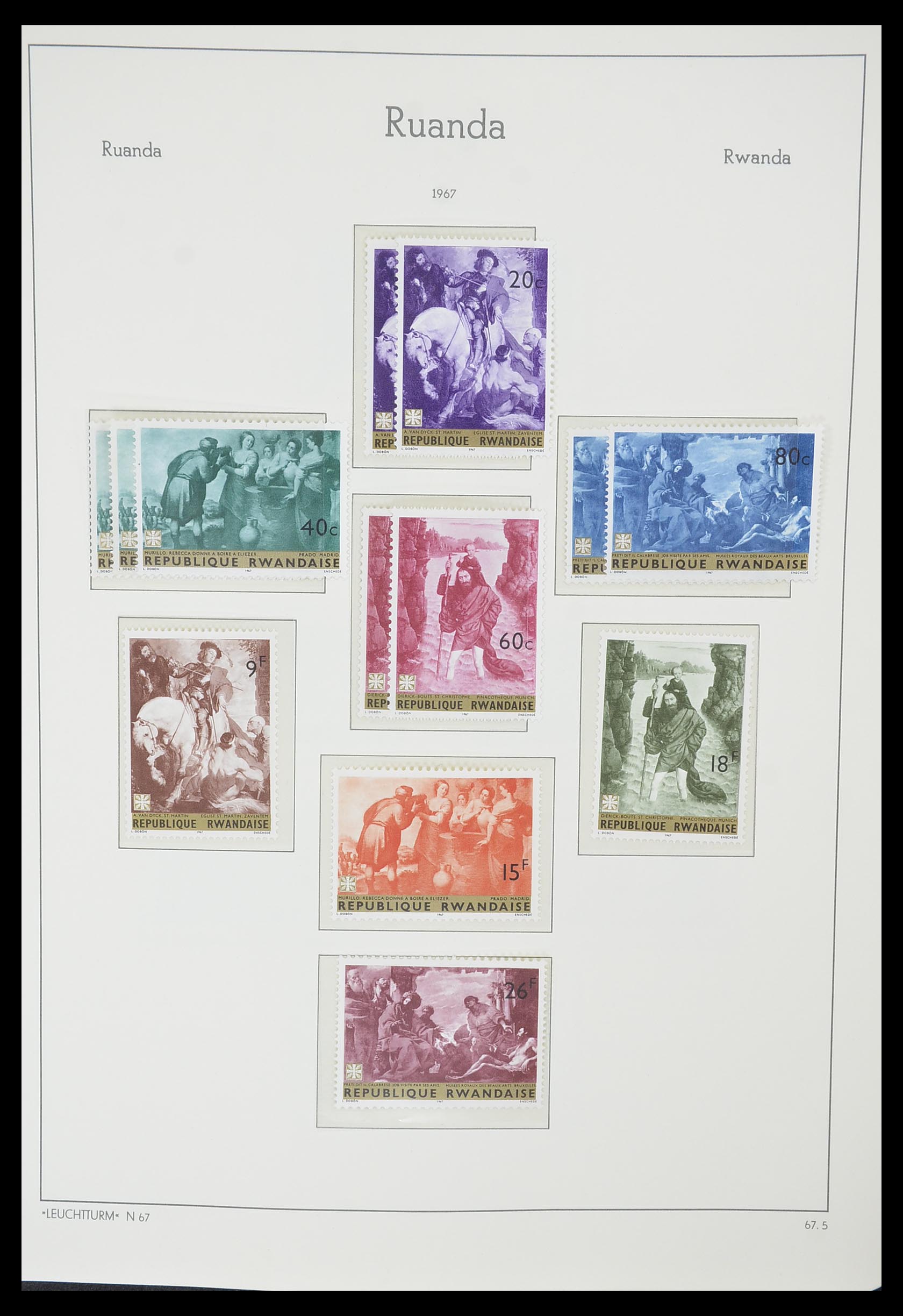 33767 030 - Postzegelverzameling 33767 Rwanda 1962-1988.
