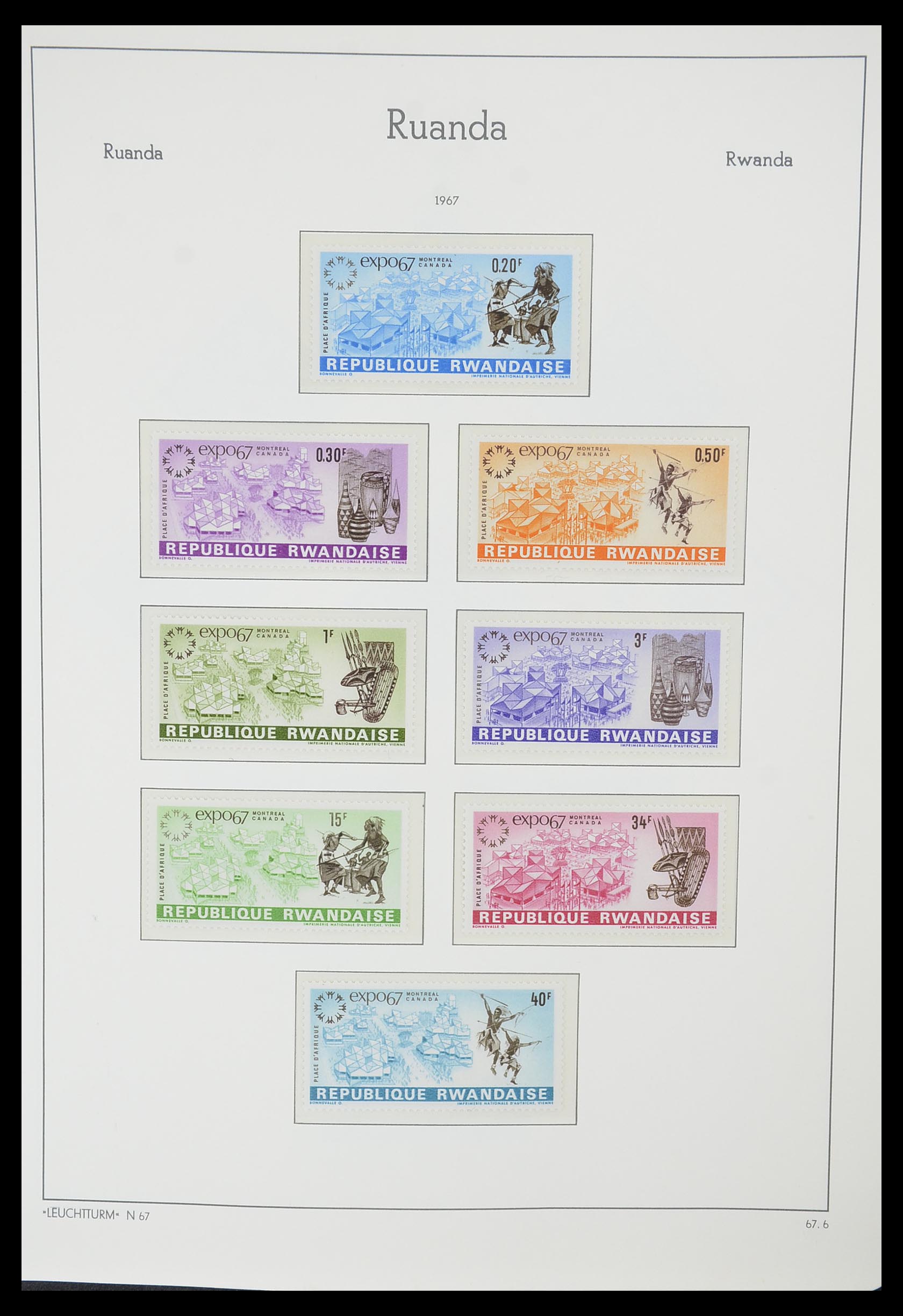 33767 031 - Postzegelverzameling 33767 Rwanda 1962-1988.