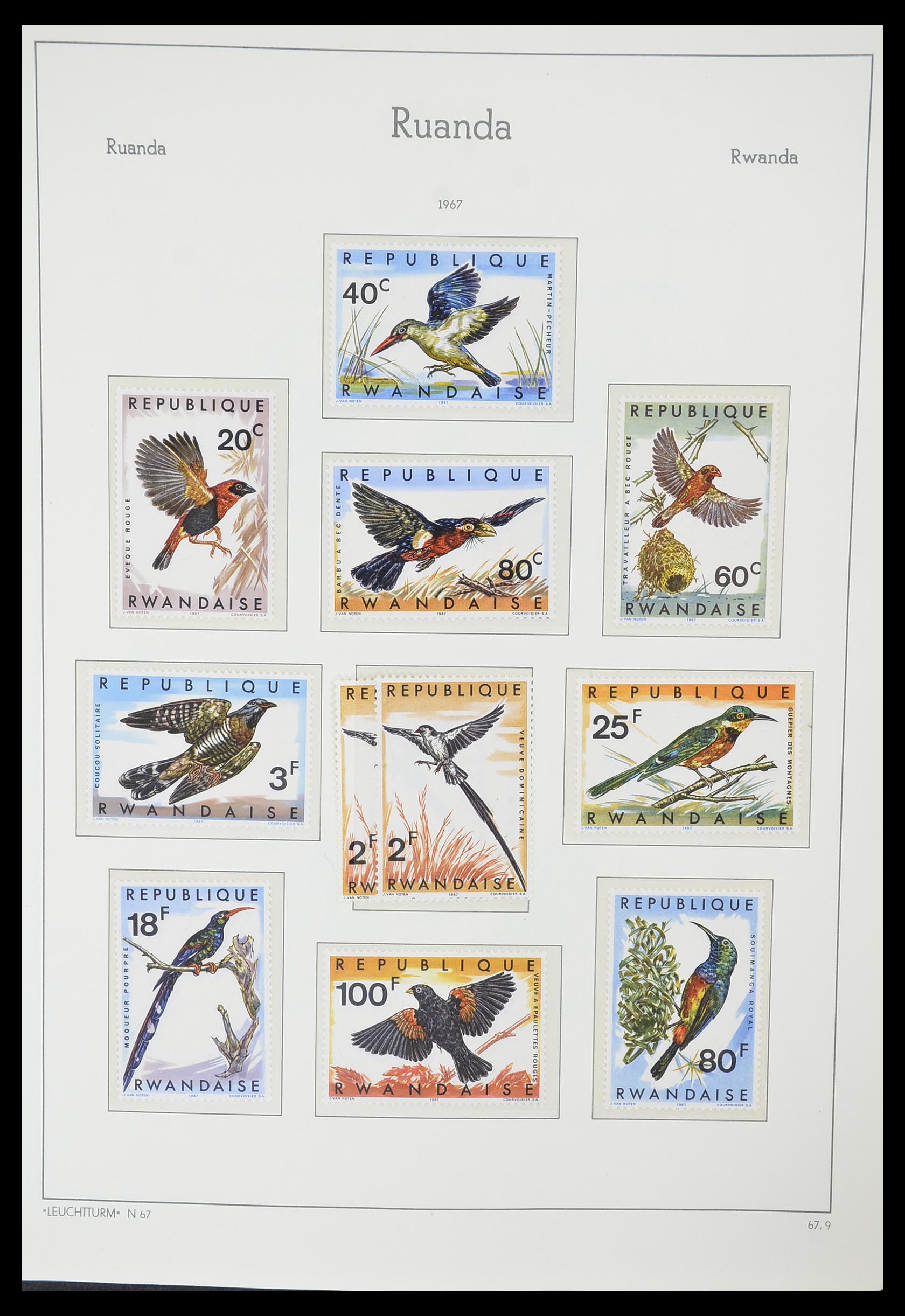 33767 034 - Postzegelverzameling 33767 Rwanda 1962-1988.