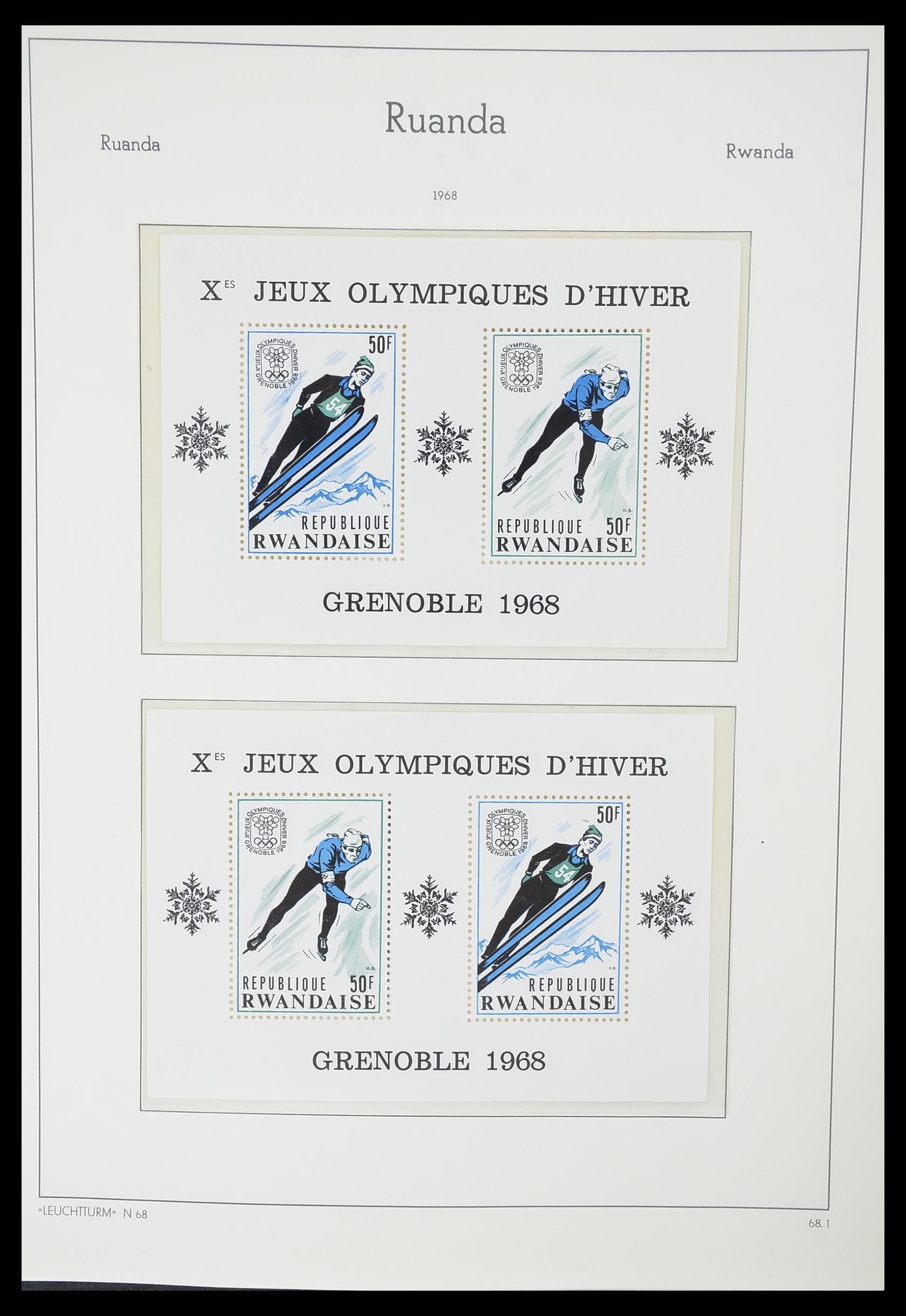 33767 035 - Postzegelverzameling 33767 Rwanda 1962-1988.