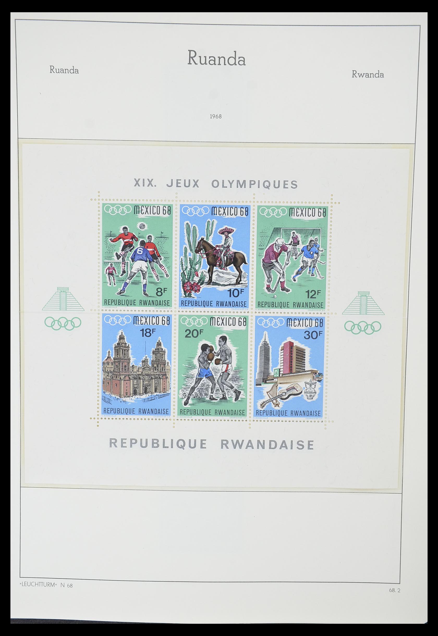 33767 036 - Postzegelverzameling 33767 Rwanda 1962-1988.