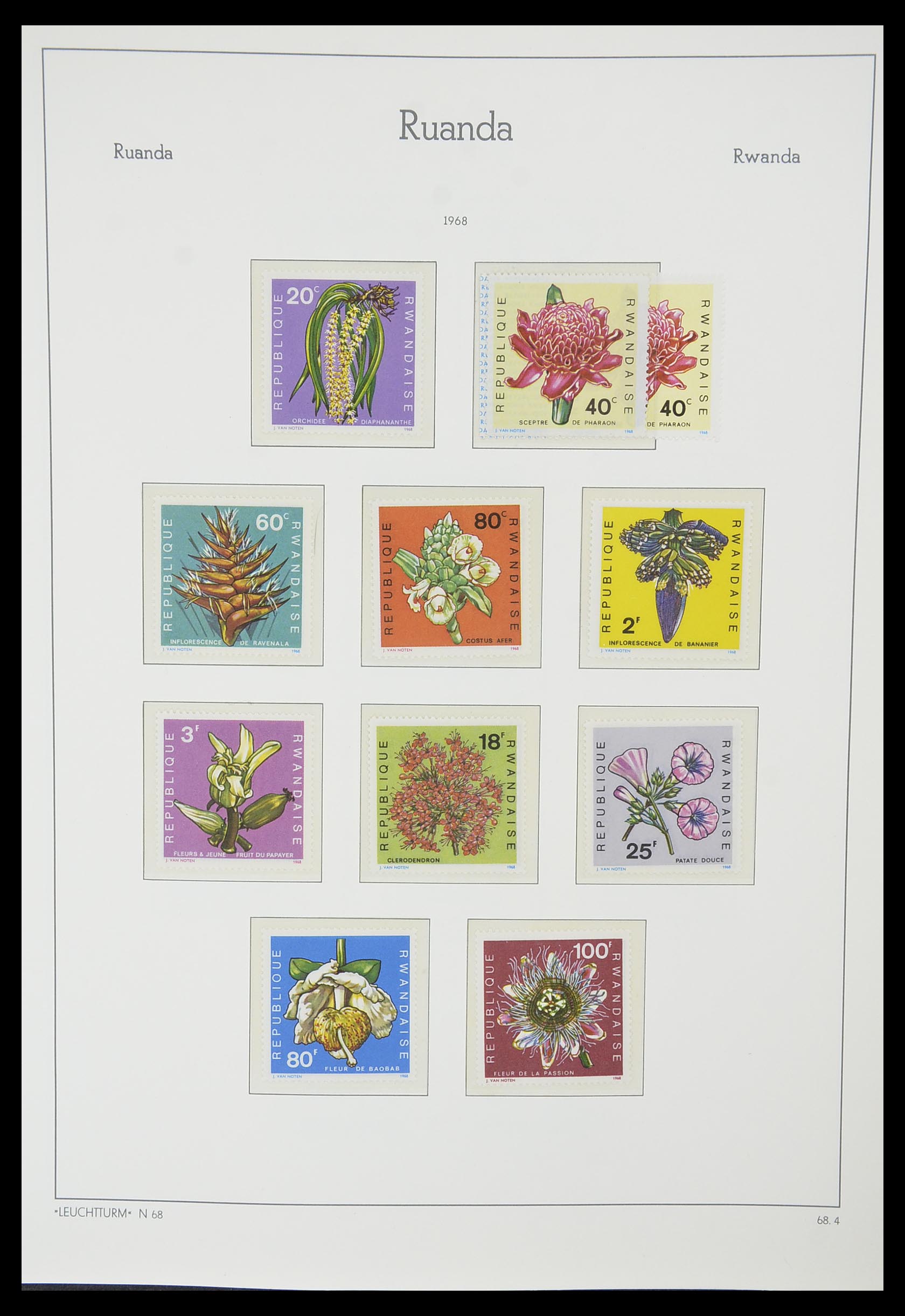 33767 039 - Postzegelverzameling 33767 Rwanda 1962-1988.