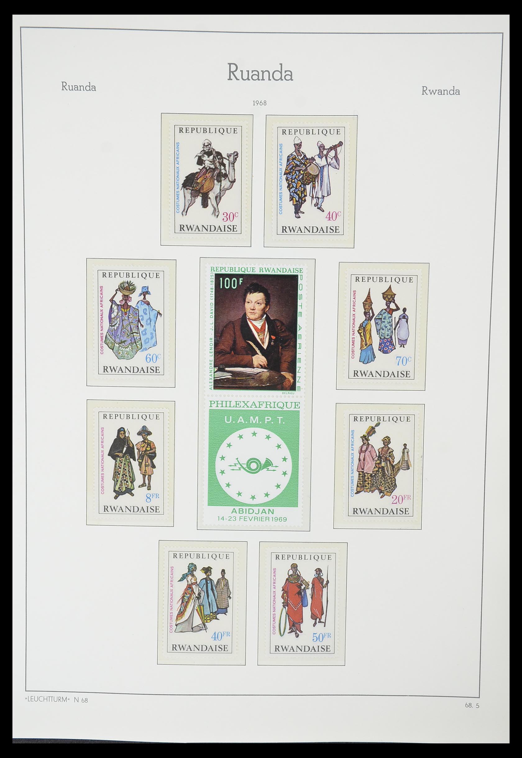 33767 040 - Postzegelverzameling 33767 Rwanda 1962-1988.