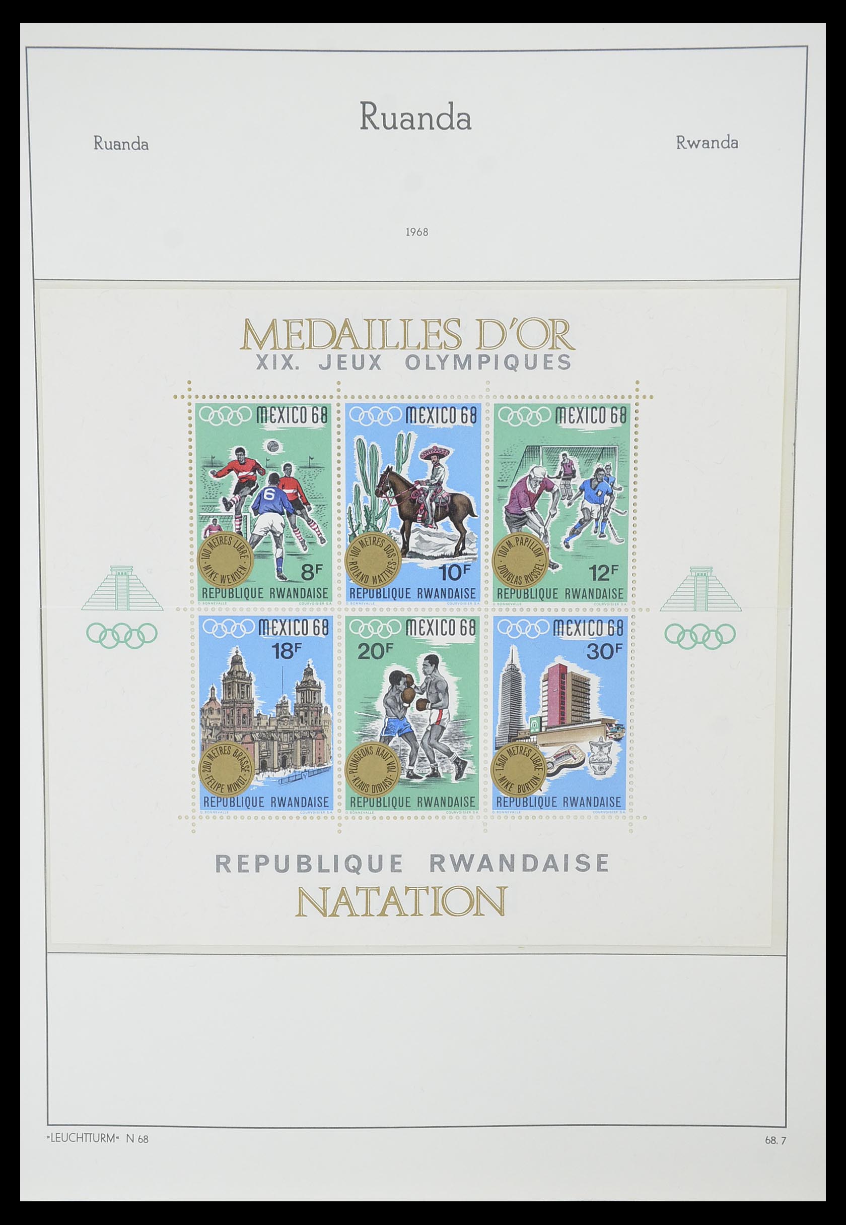 33767 042 - Stamp collection 33767 Rwanda 1962-1988.