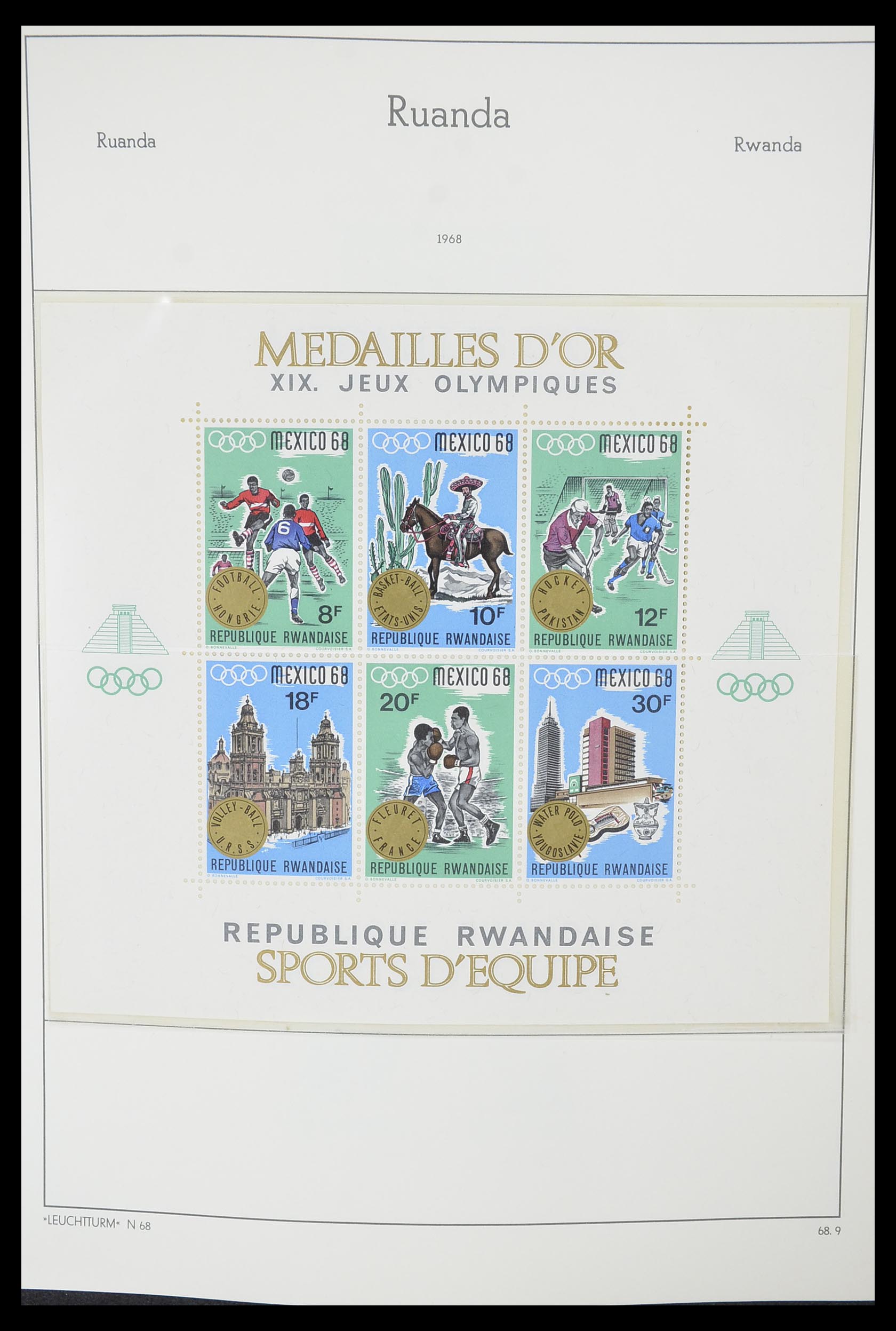 33767 044 - Postzegelverzameling 33767 Rwanda 1962-1988.