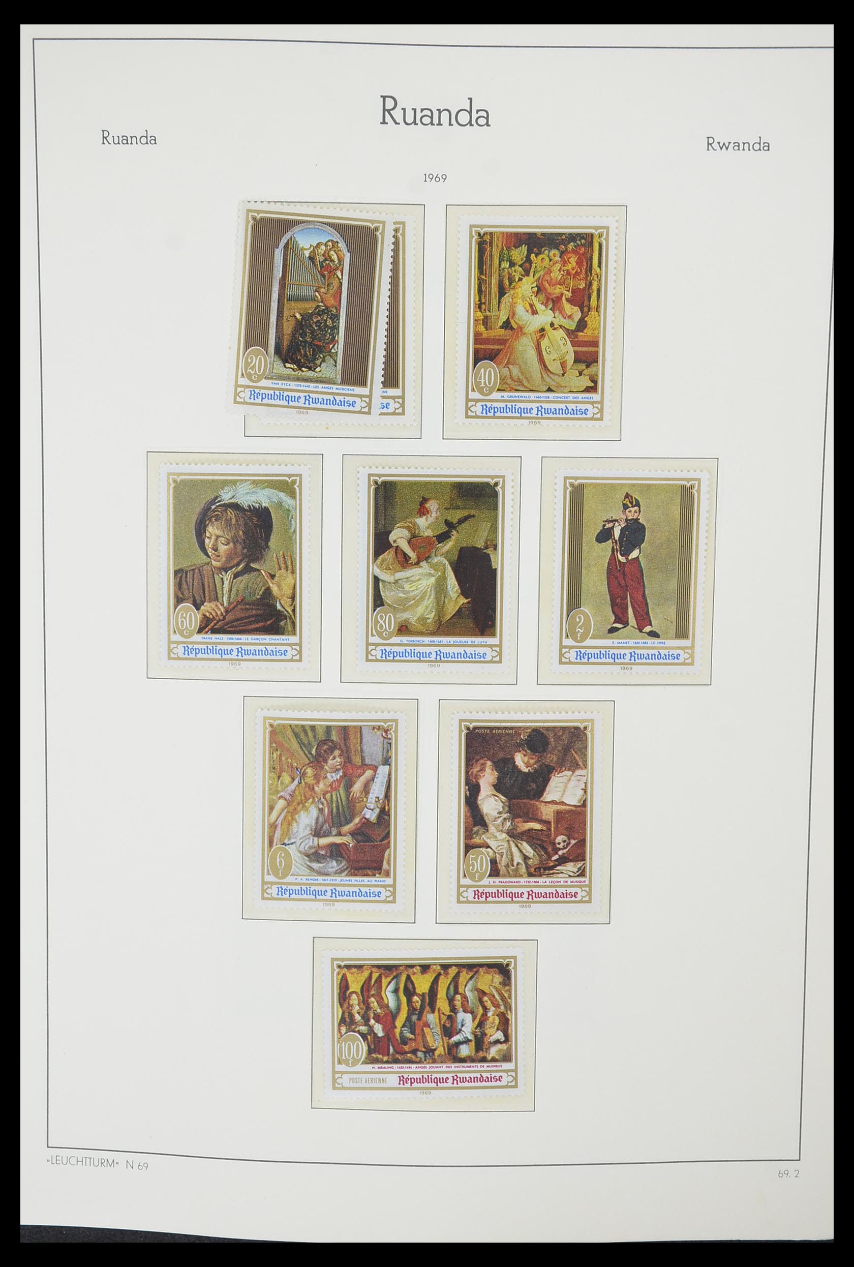 33767 046 - Postzegelverzameling 33767 Rwanda 1962-1988.