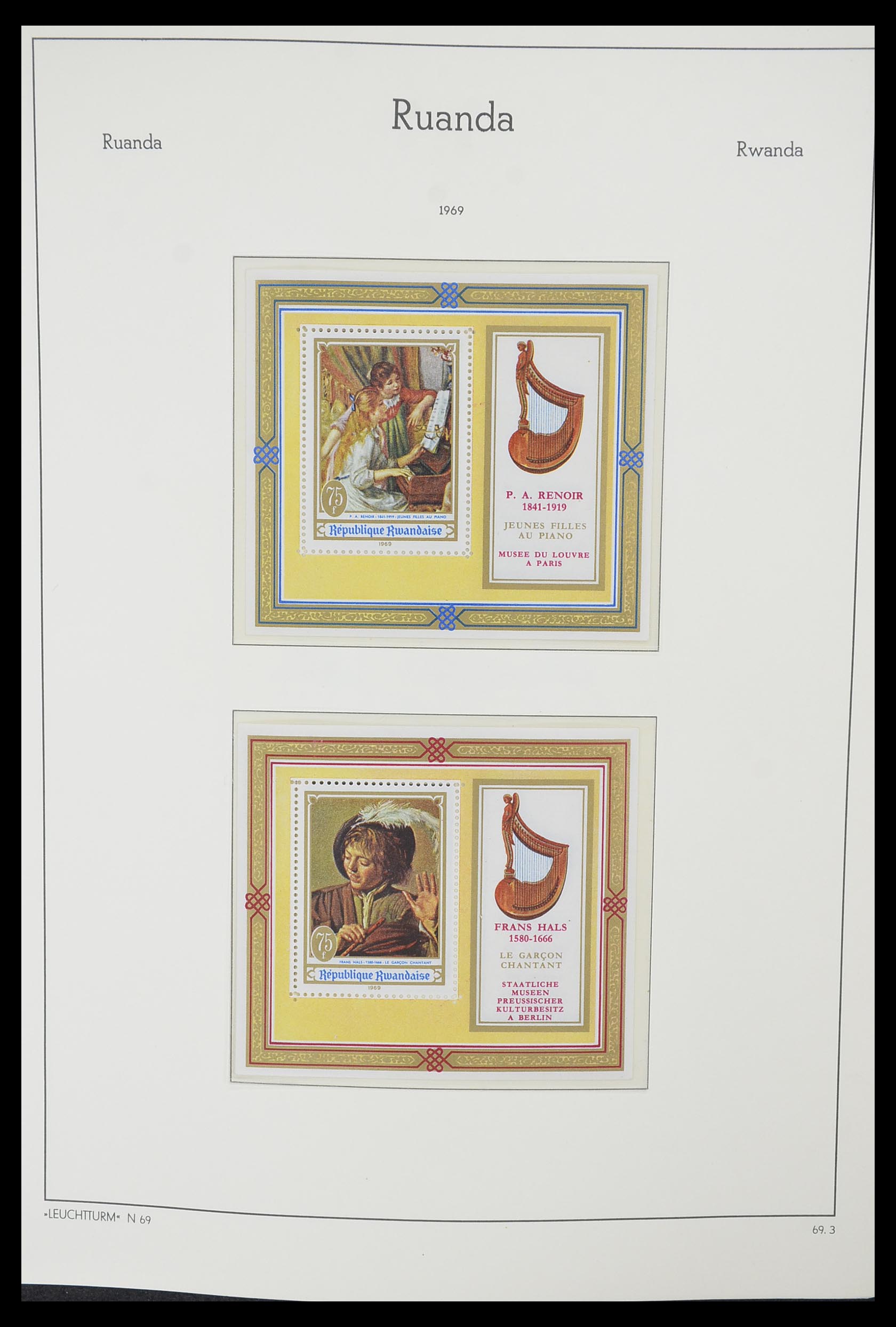 33767 047 - Postzegelverzameling 33767 Rwanda 1962-1988.