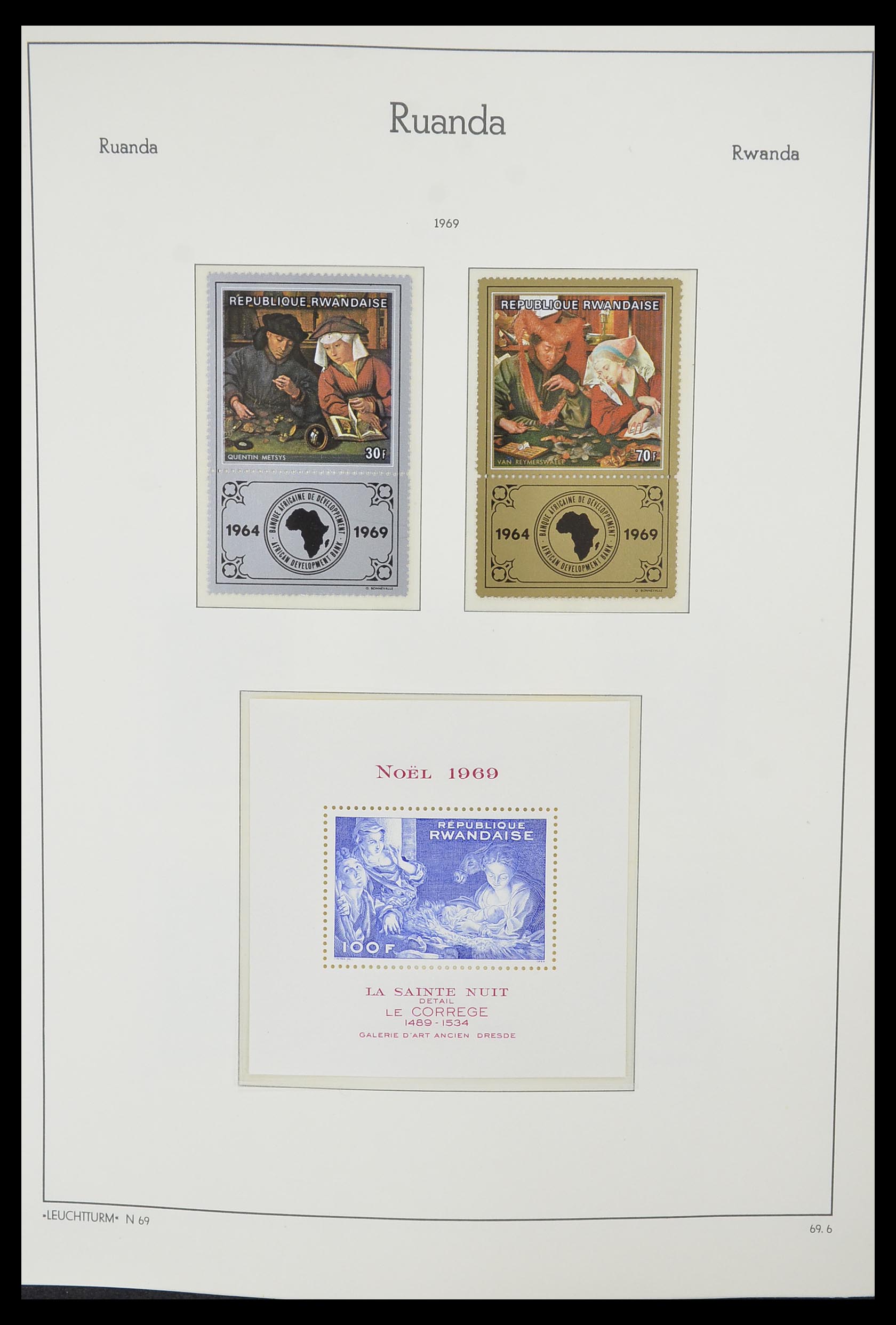 33767 050 - Postzegelverzameling 33767 Rwanda 1962-1988.