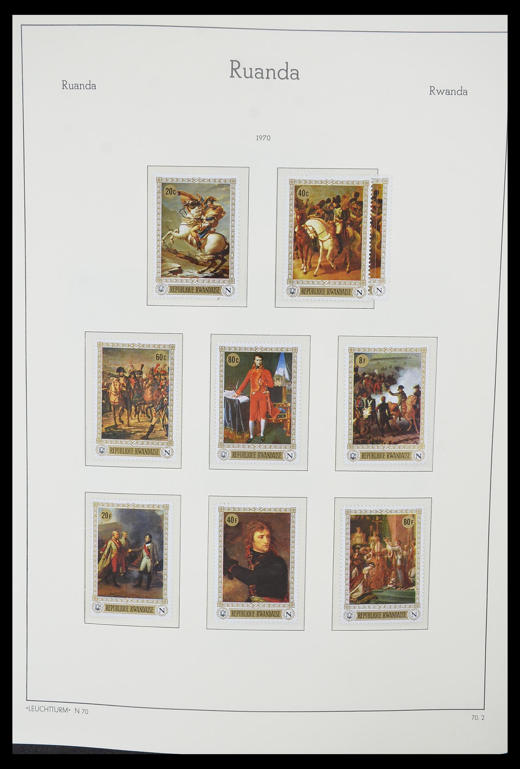 33767 051 - Postzegelverzameling 33767 Rwanda 1962-1988.