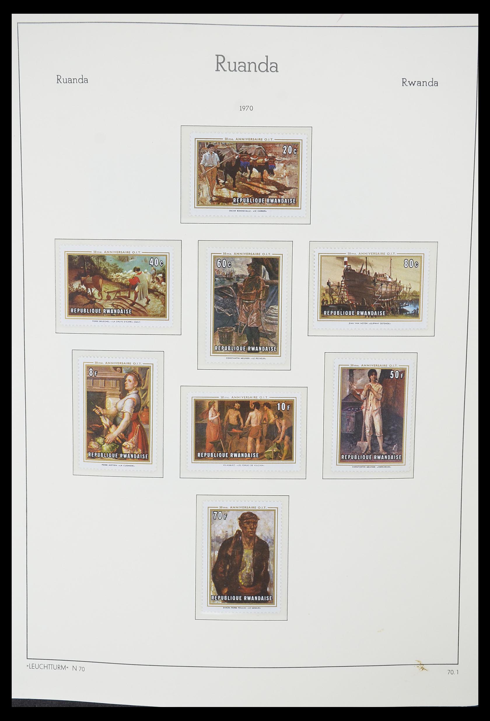 33767 052 - Postzegelverzameling 33767 Rwanda 1962-1988.