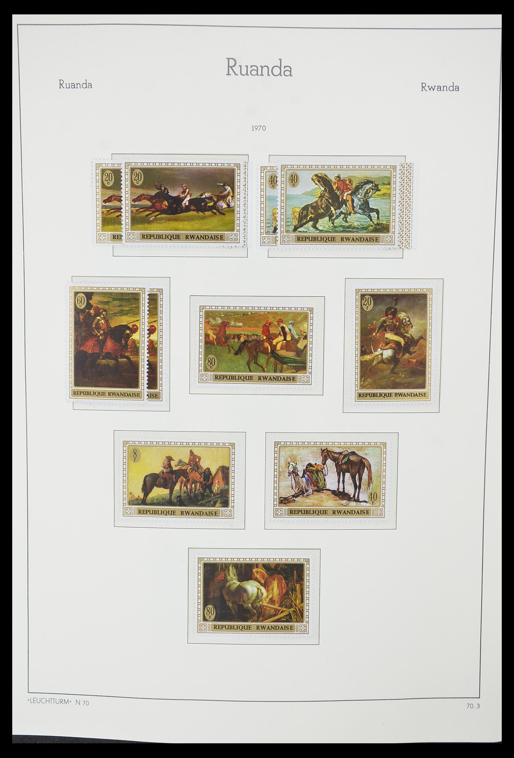 33767 053 - Postzegelverzameling 33767 Rwanda 1962-1988.