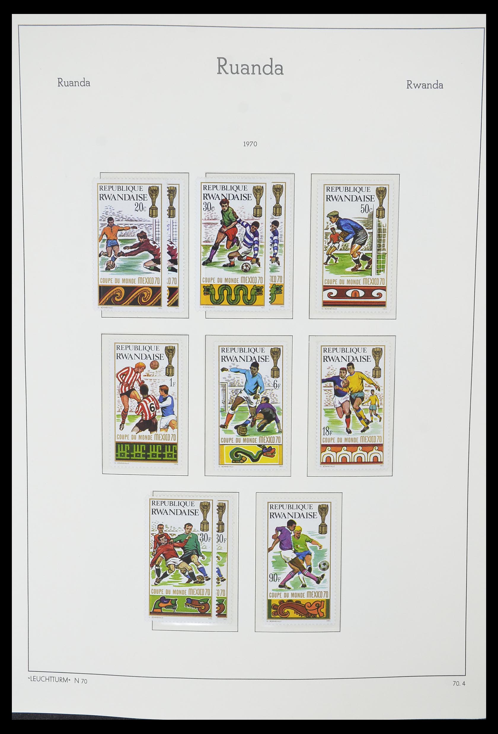 33767 054 - Postzegelverzameling 33767 Rwanda 1962-1988.