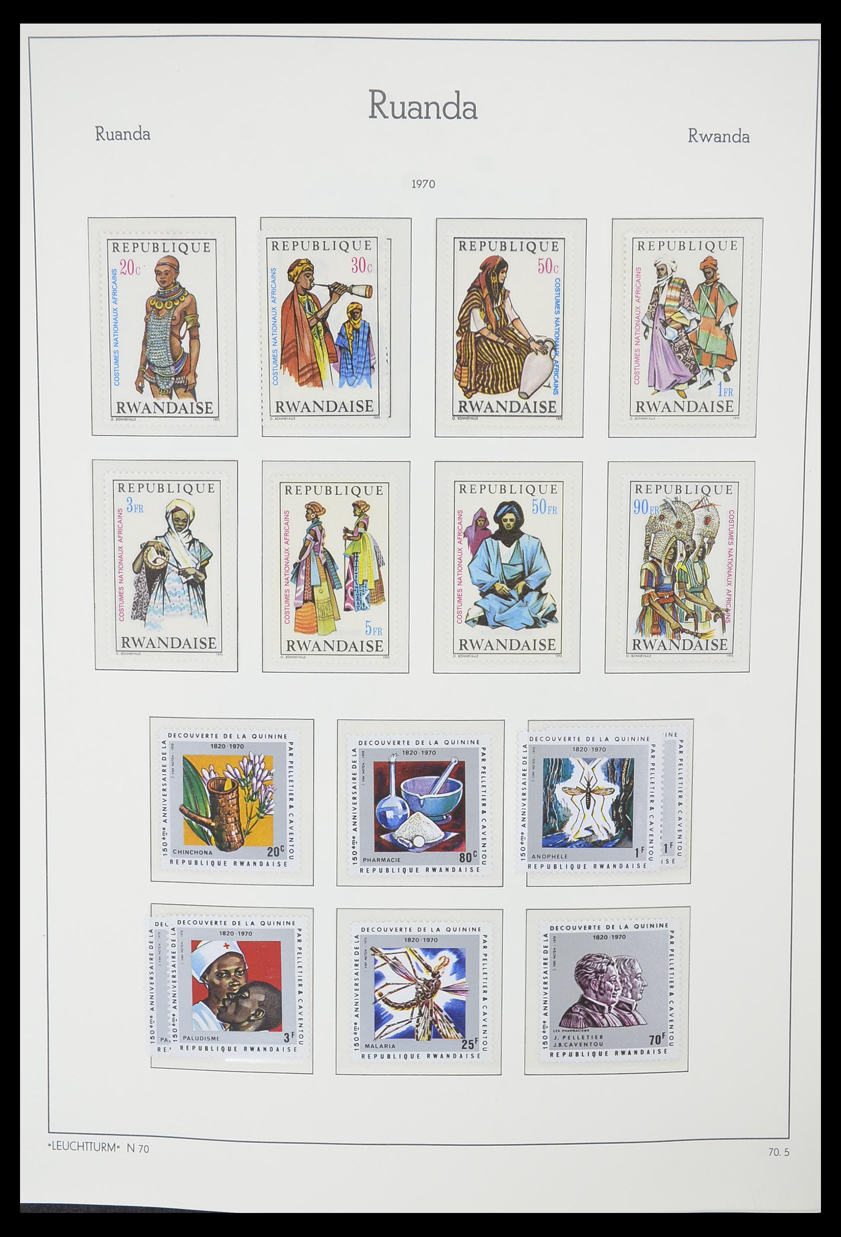 33767 055 - Postzegelverzameling 33767 Rwanda 1962-1988.