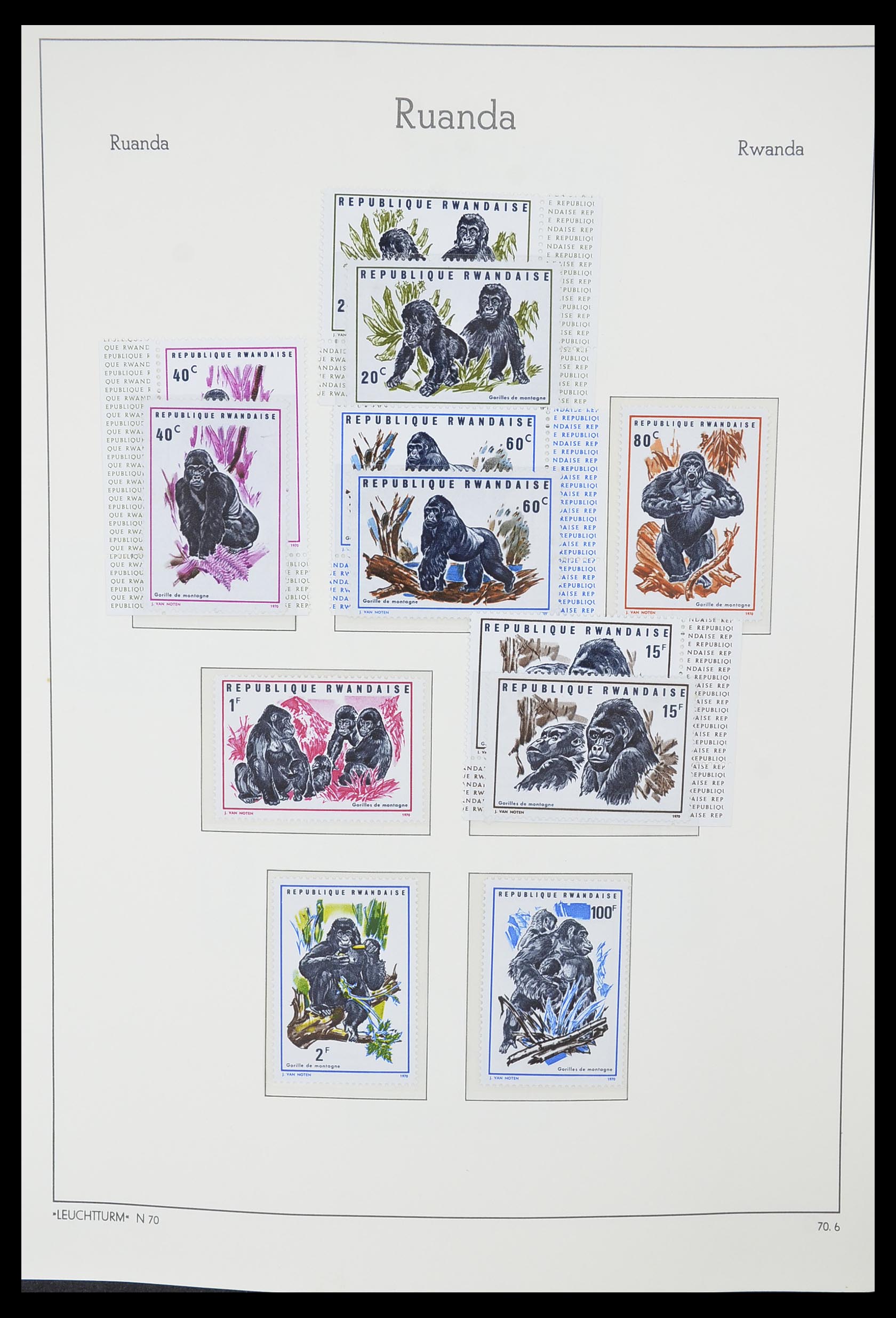 33767 056 - Postzegelverzameling 33767 Rwanda 1962-1988.