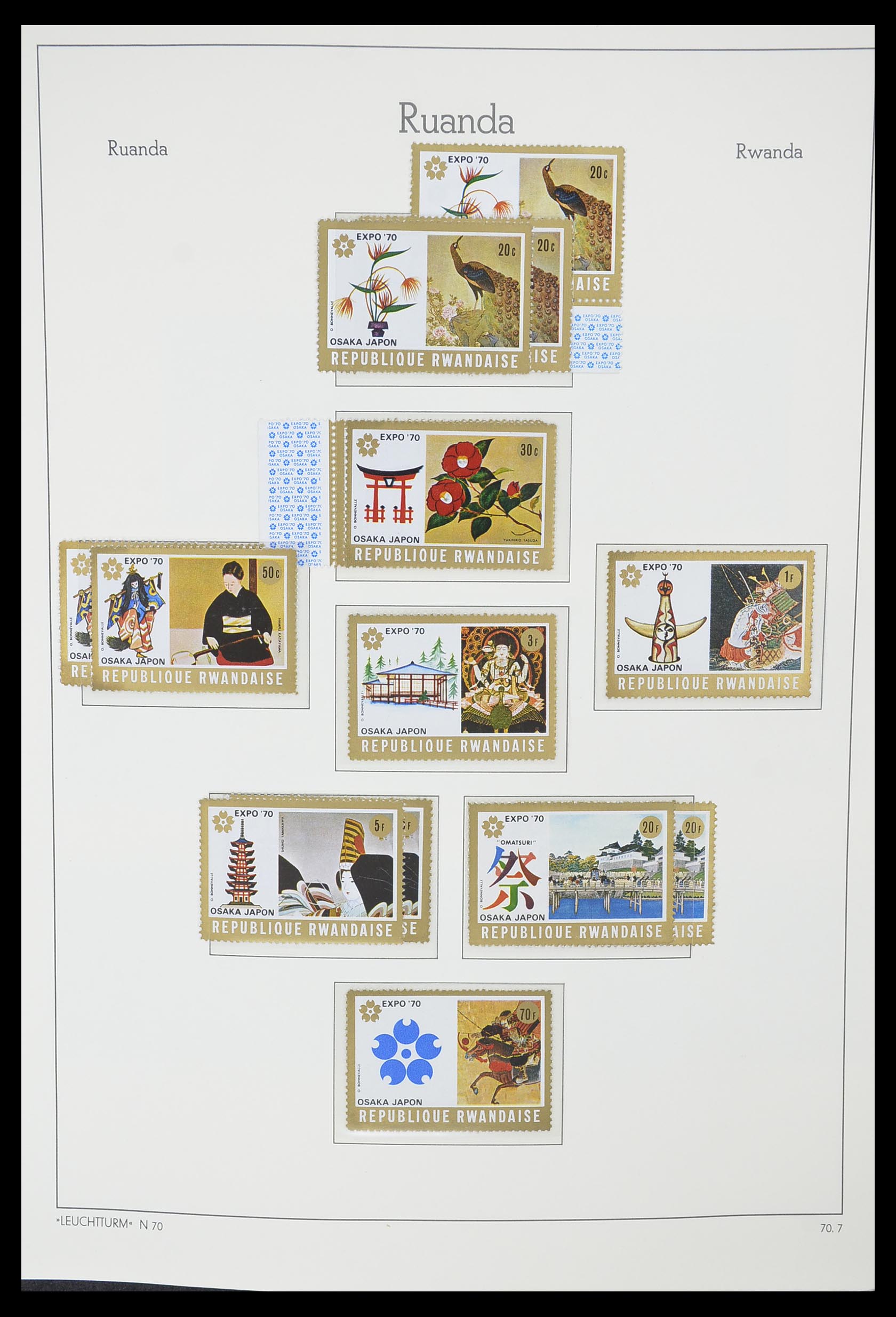 33767 057 - Postzegelverzameling 33767 Rwanda 1962-1988.