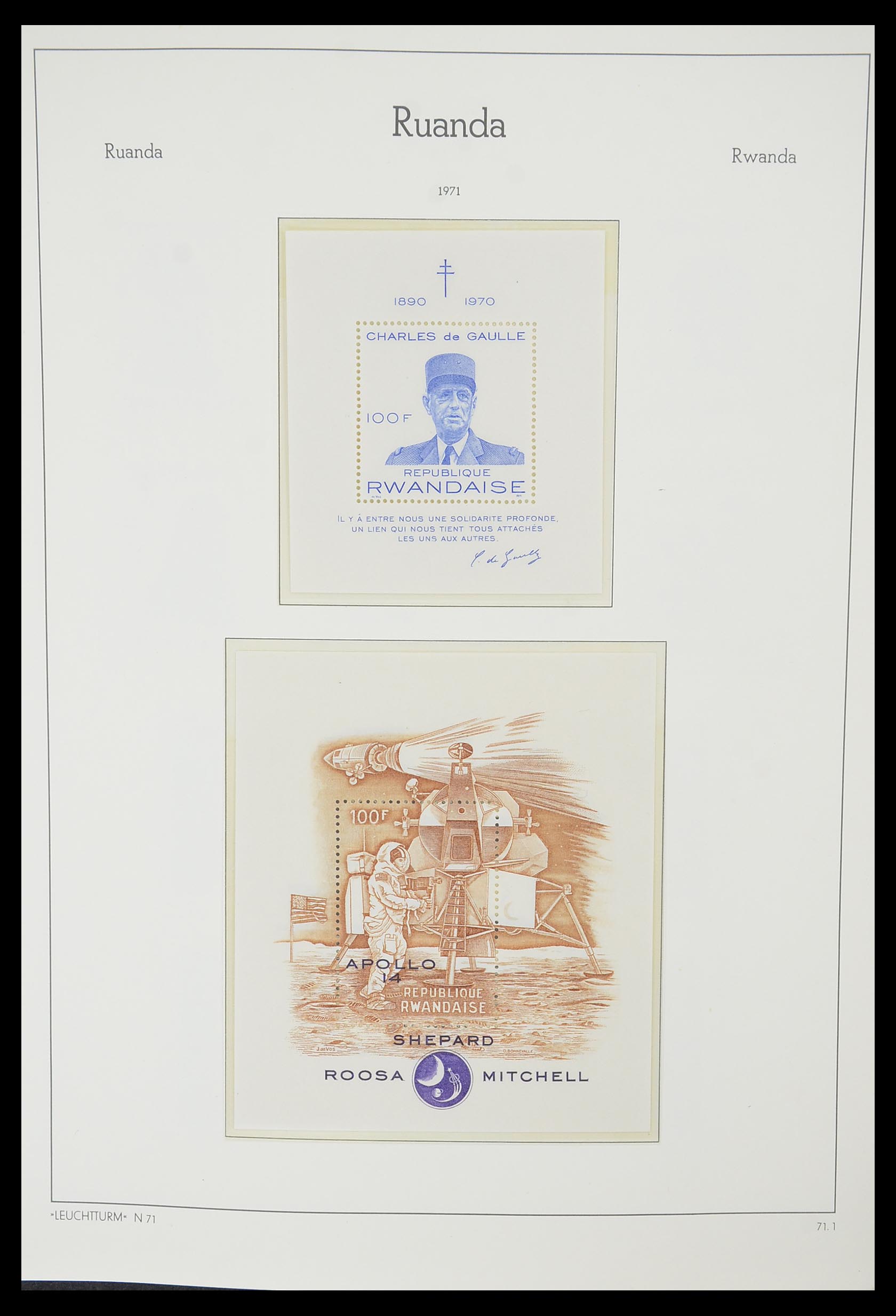 33767 062 - Stamp collection 33767 Rwanda 1962-1988.