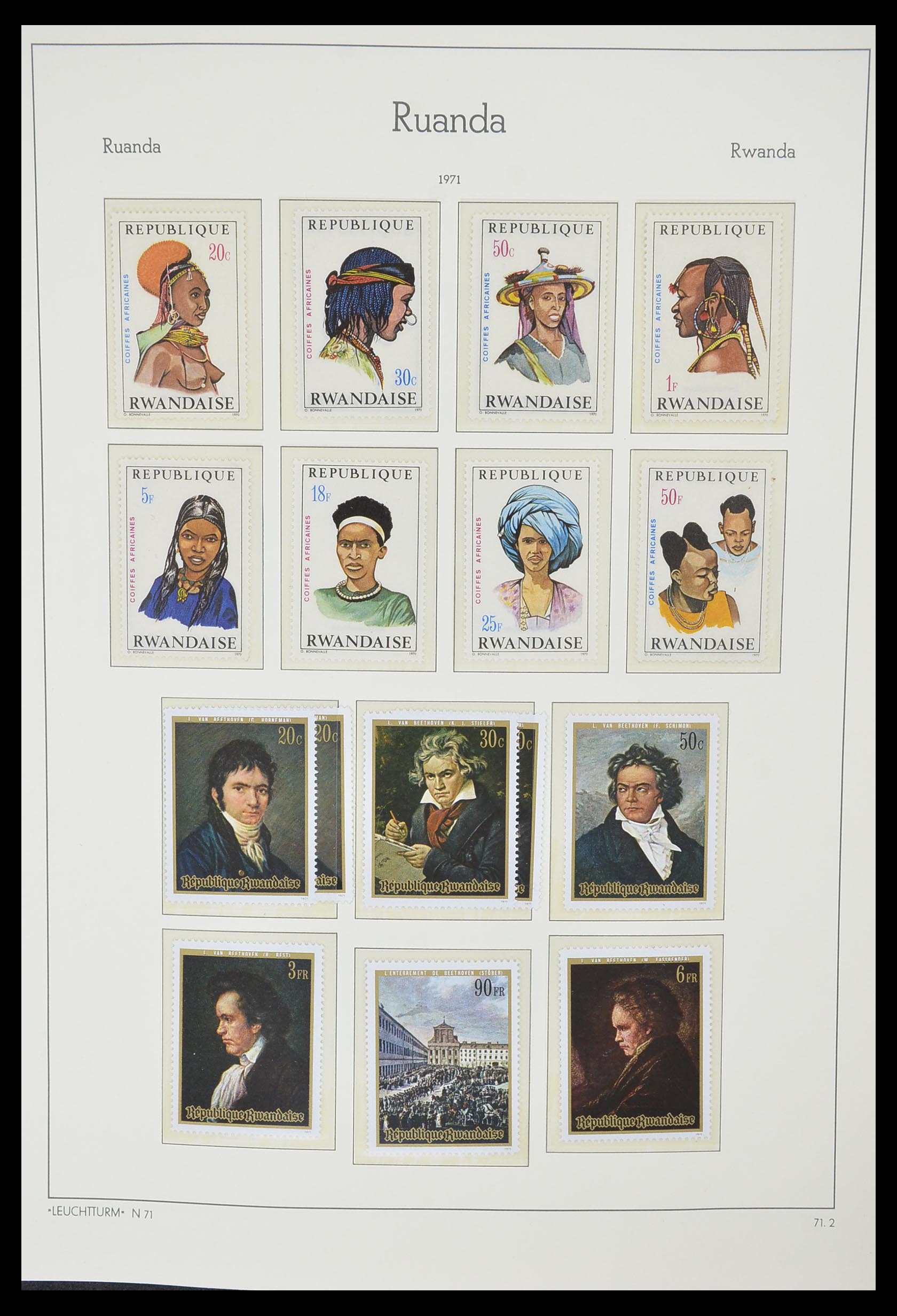 33767 063 - Postzegelverzameling 33767 Rwanda 1962-1988.