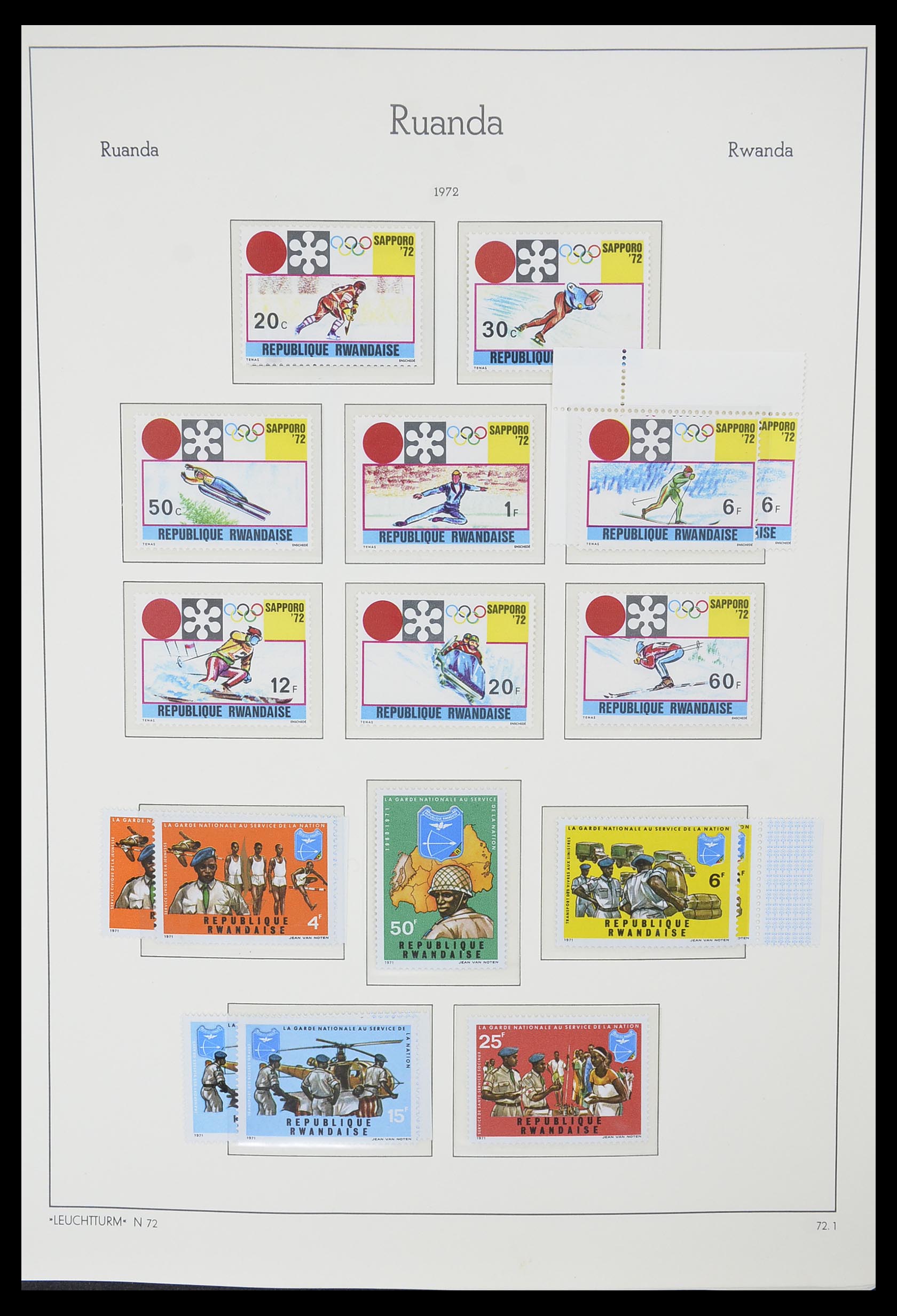 33767 067 - Postzegelverzameling 33767 Rwanda 1962-1988.
