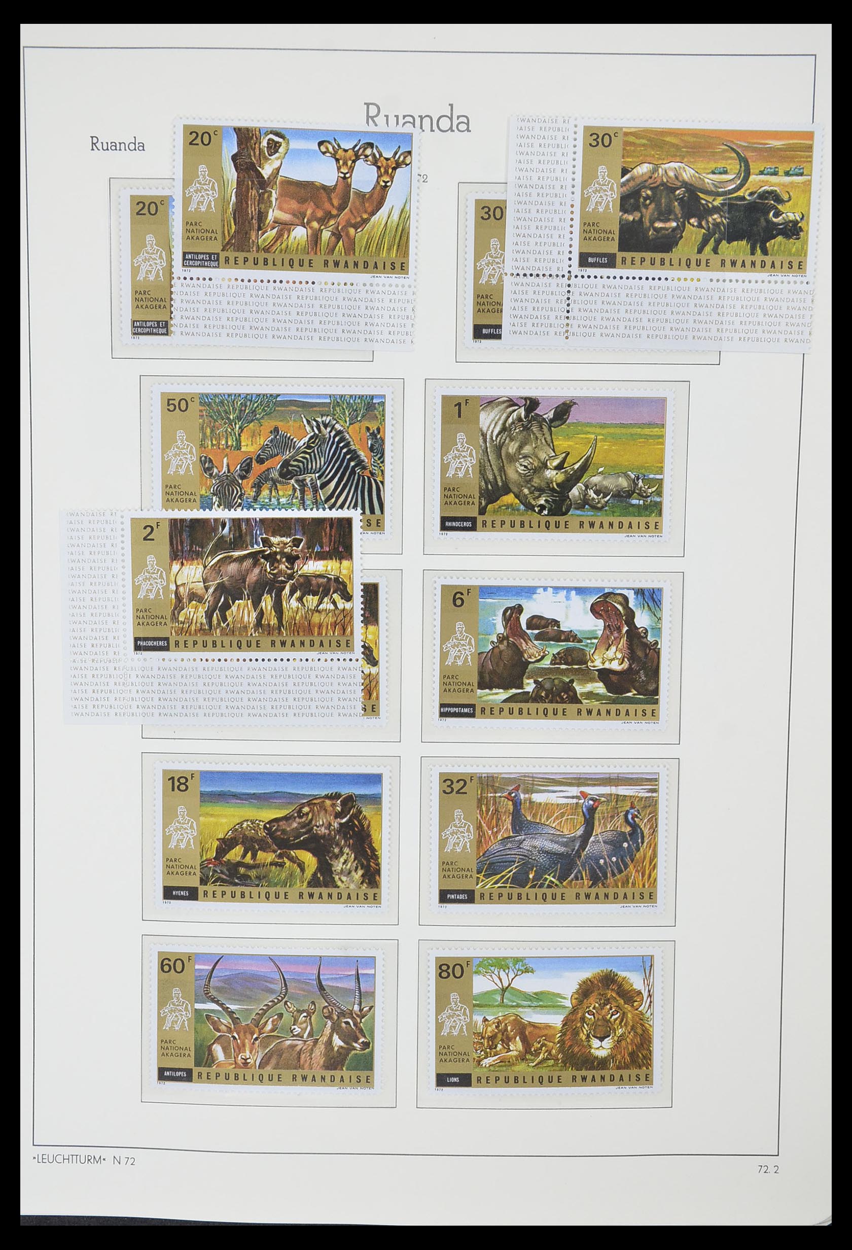 33767 069 - Postzegelverzameling 33767 Rwanda 1962-1988.