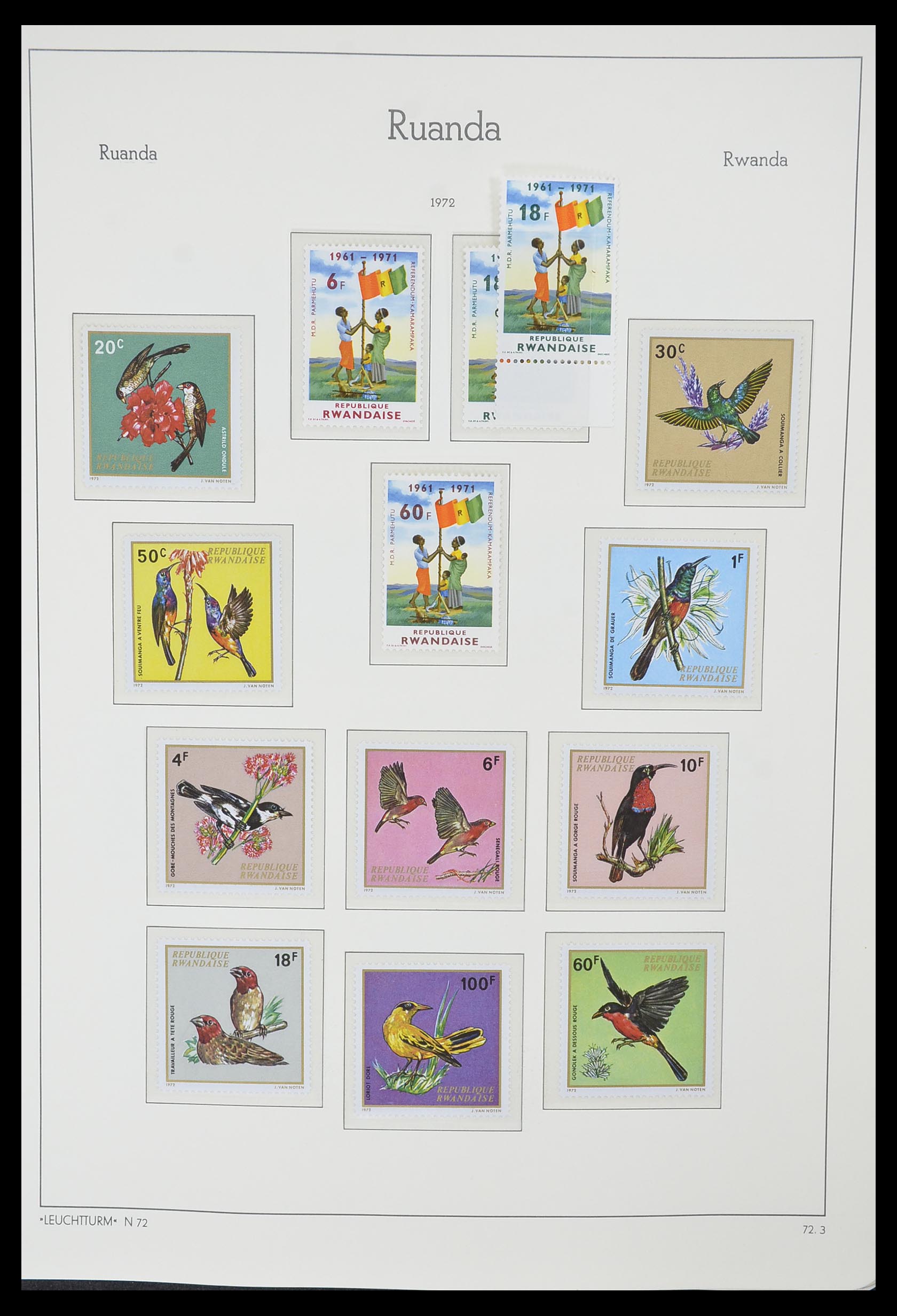 33767 070 - Postzegelverzameling 33767 Rwanda 1962-1988.