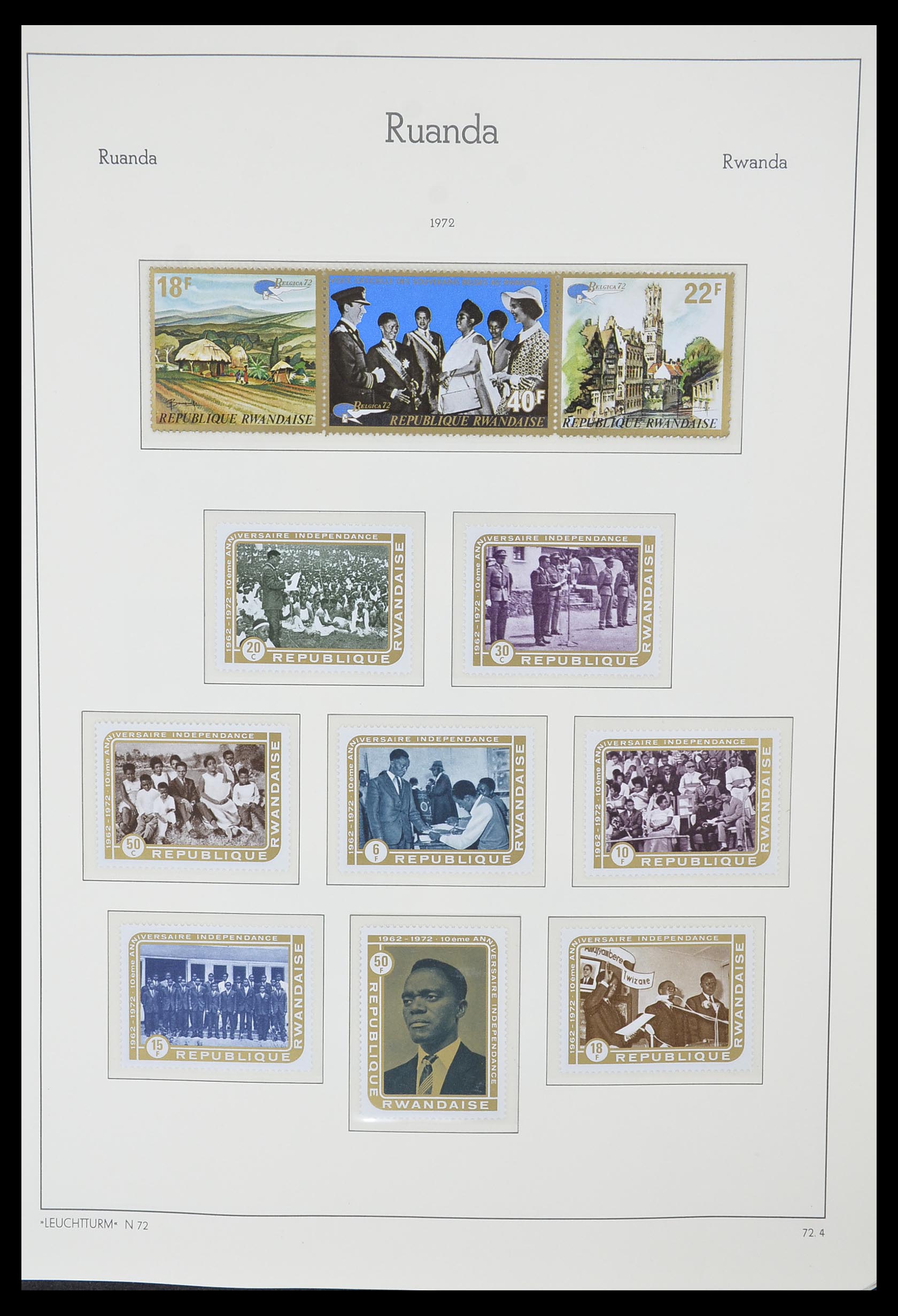33767 071 - Postzegelverzameling 33767 Rwanda 1962-1988.