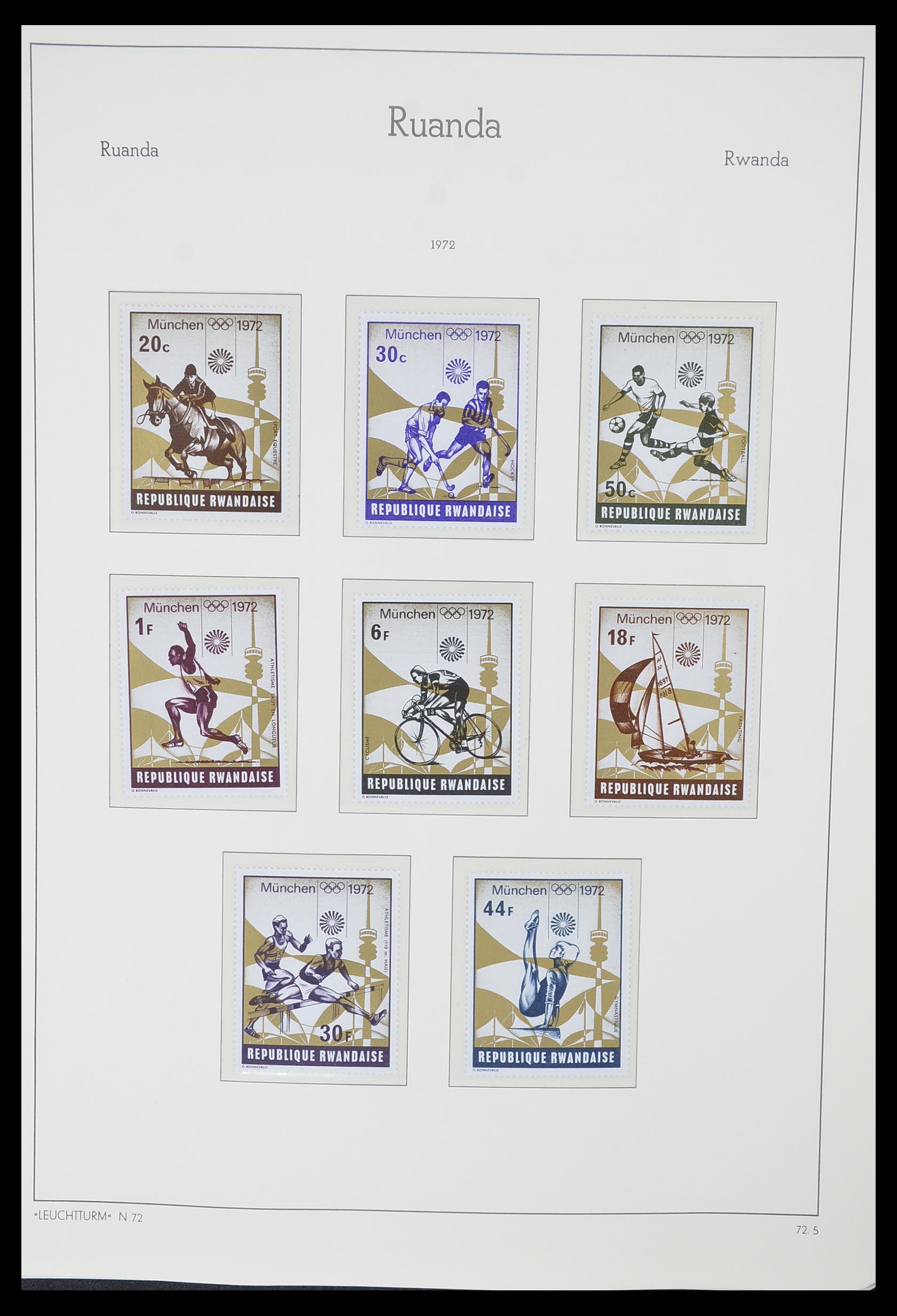 33767 072 - Stamp collection 33767 Rwanda 1962-1988.