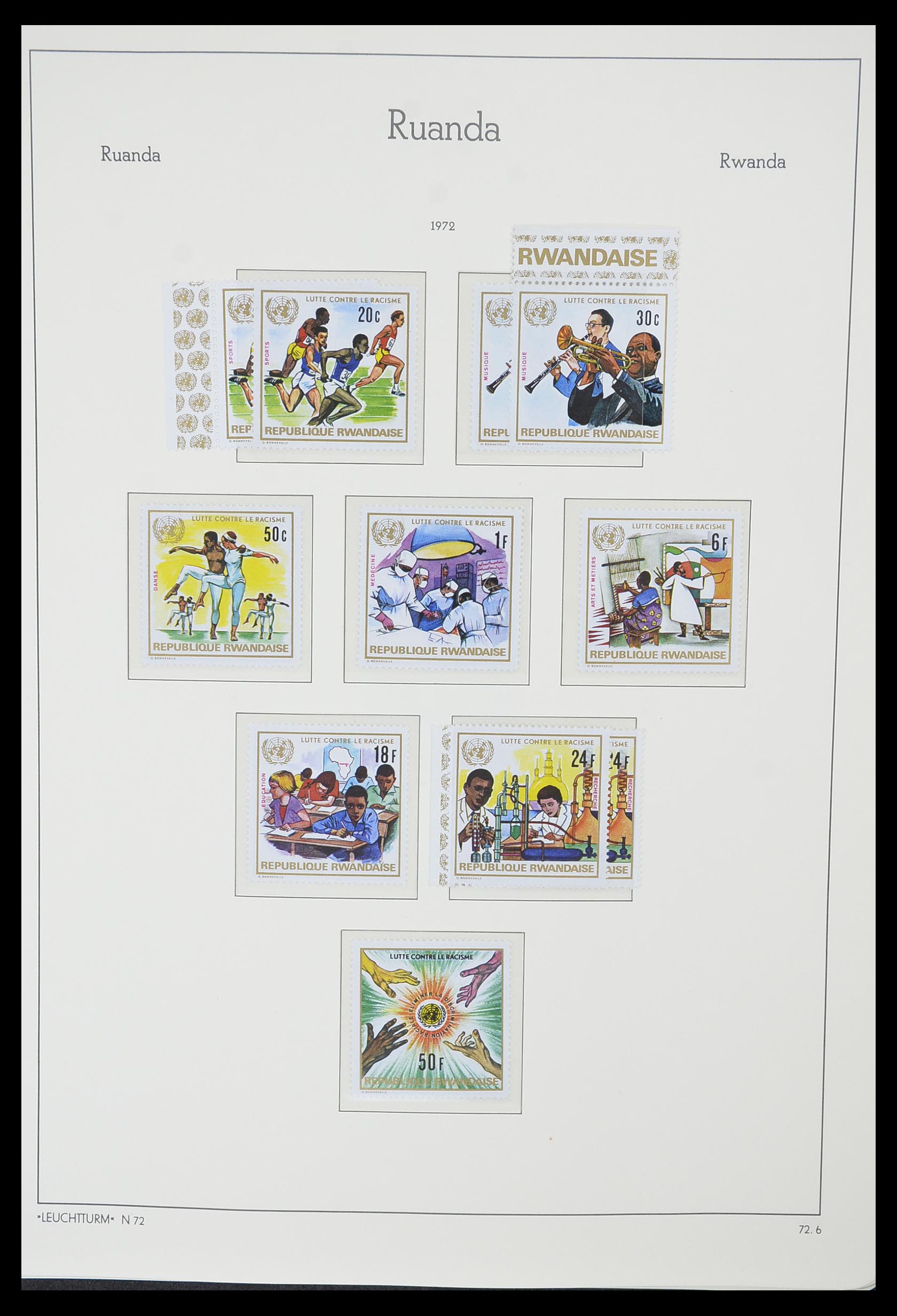 33767 073 - Postzegelverzameling 33767 Rwanda 1962-1988.