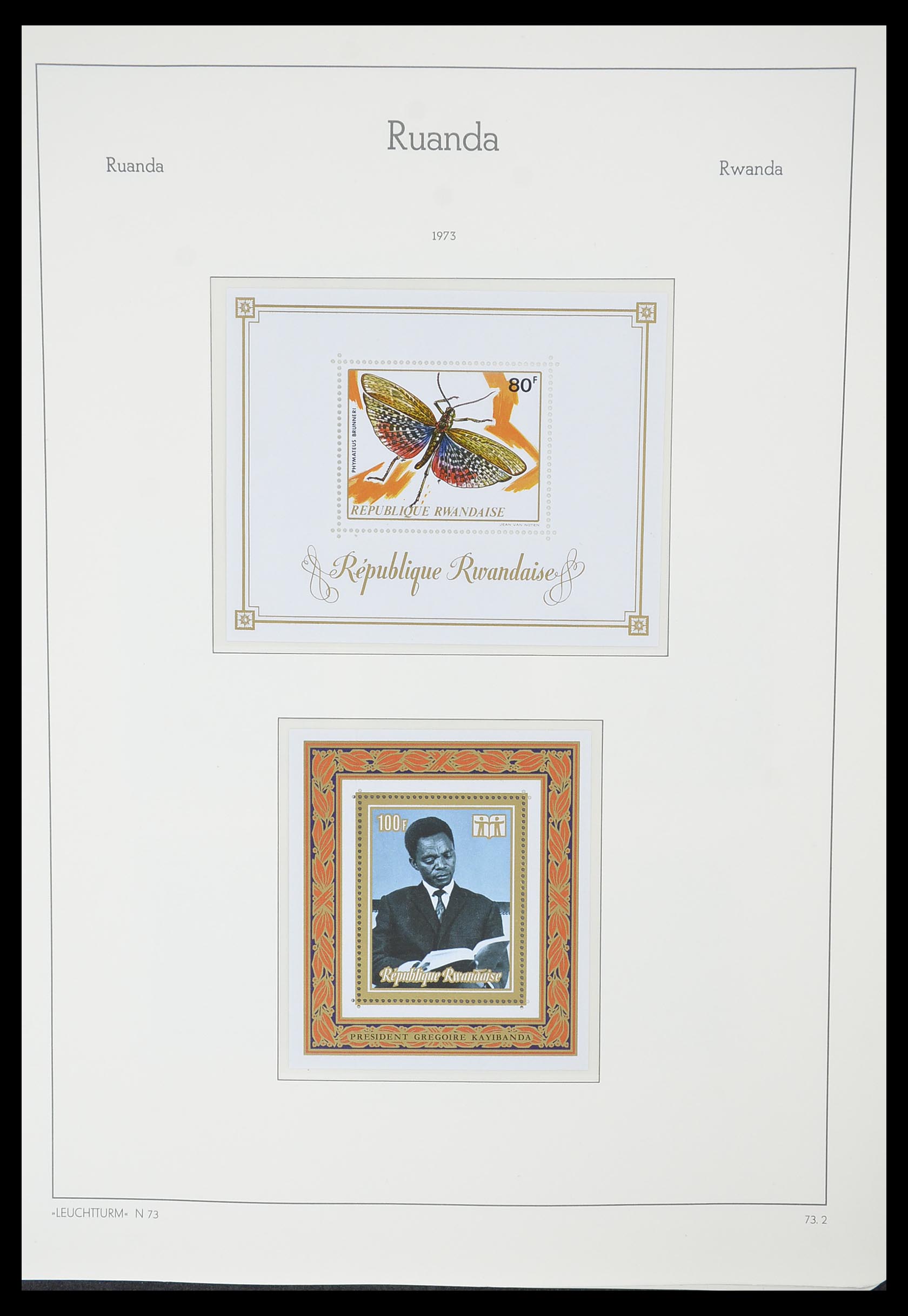 33767 076 - Postzegelverzameling 33767 Rwanda 1962-1988.