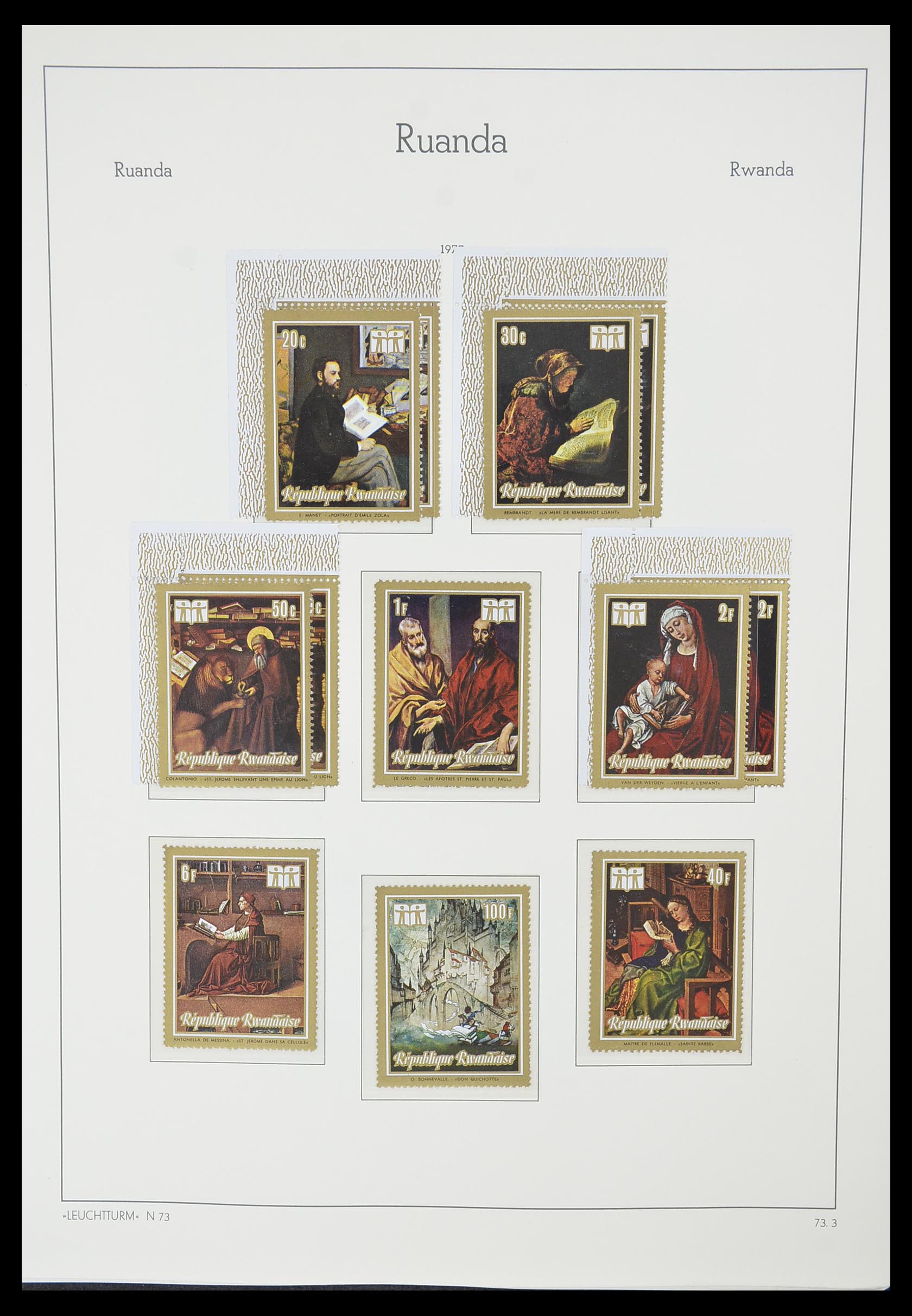 33767 077 - Postzegelverzameling 33767 Rwanda 1962-1988.