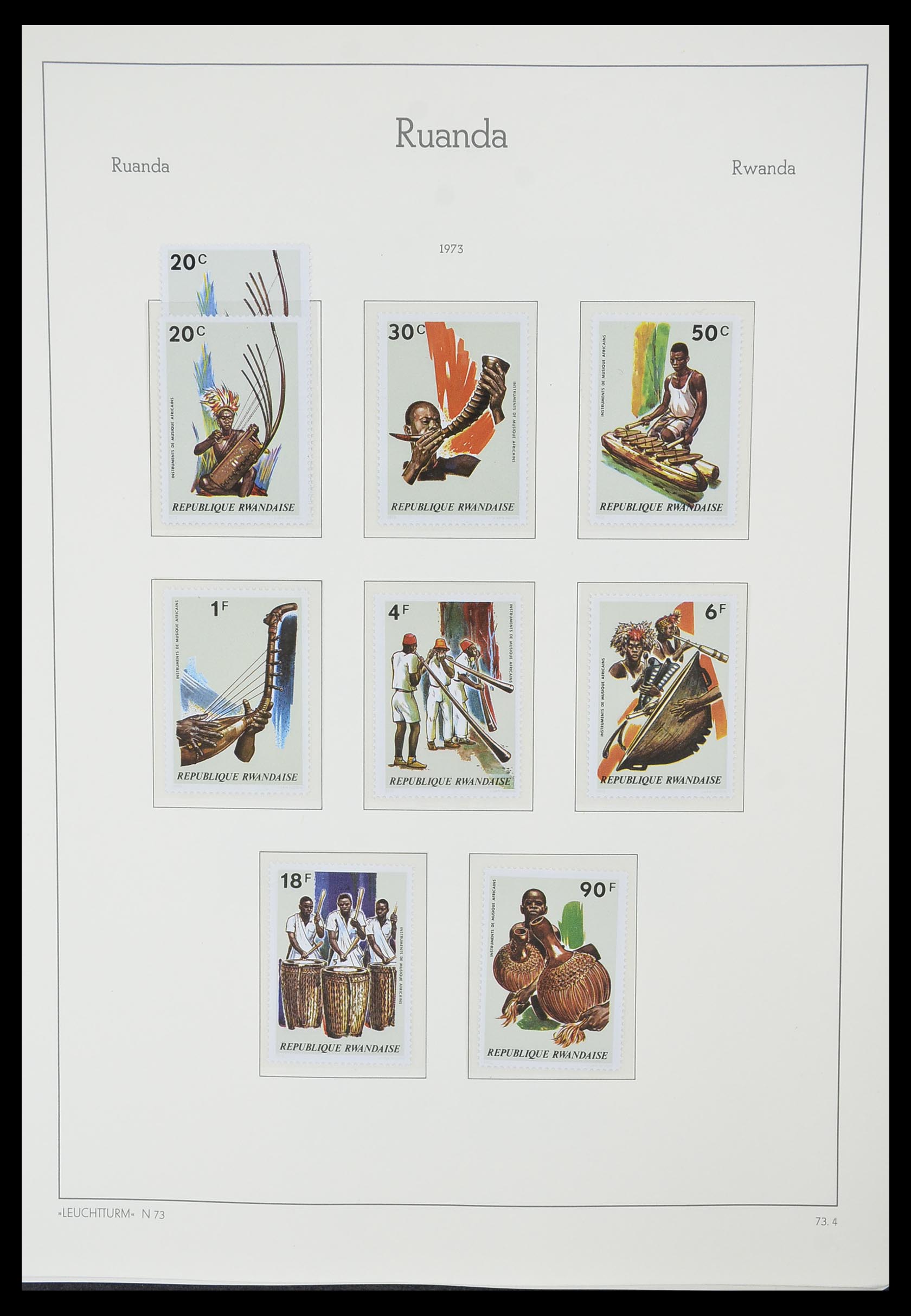 33767 078 - Postzegelverzameling 33767 Rwanda 1962-1988.