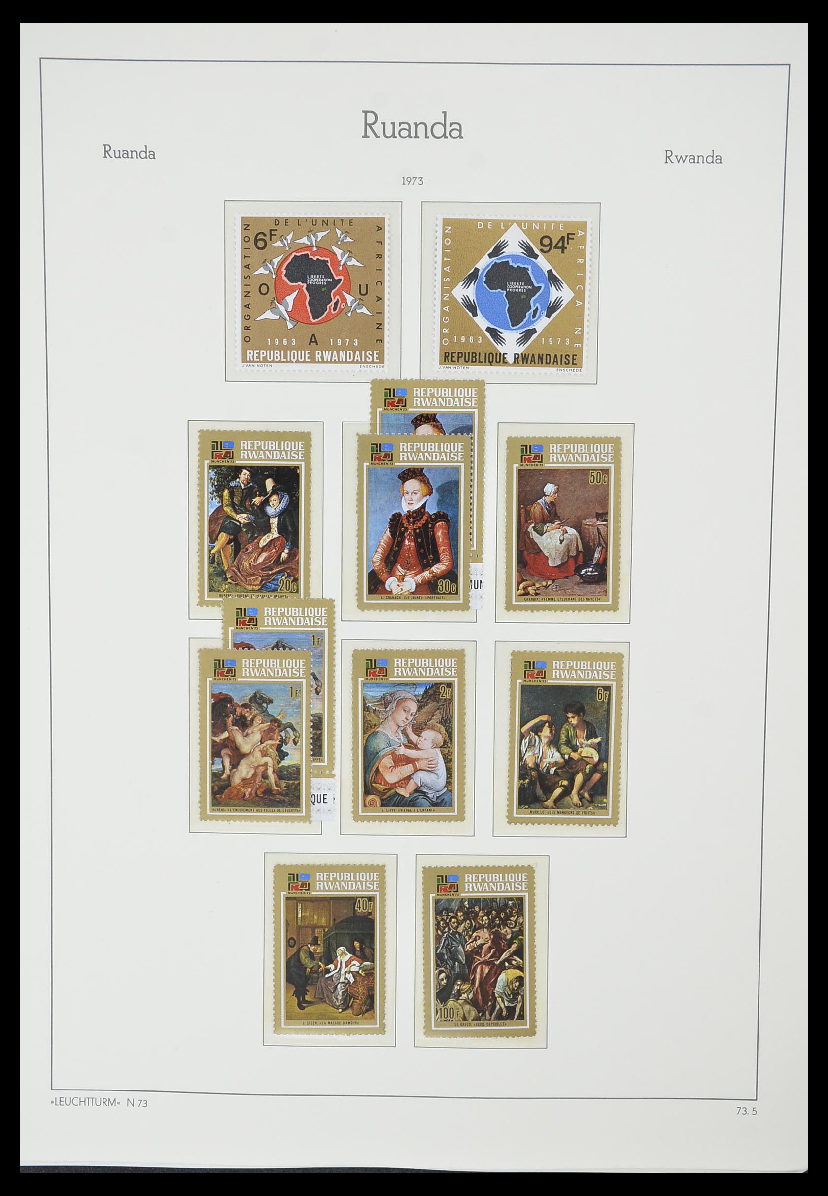 33767 079 - Postzegelverzameling 33767 Rwanda 1962-1988.