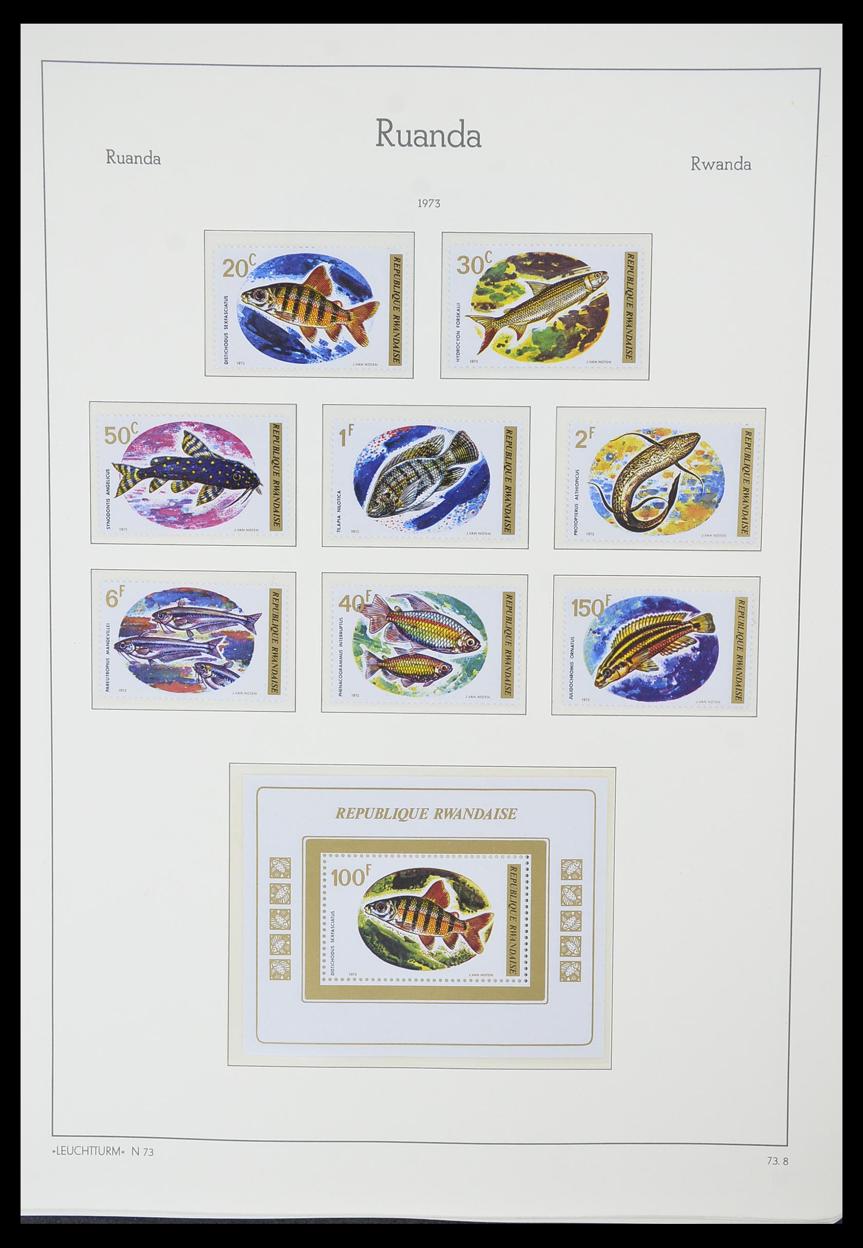 33767 082 - Postzegelverzameling 33767 Rwanda 1962-1988.