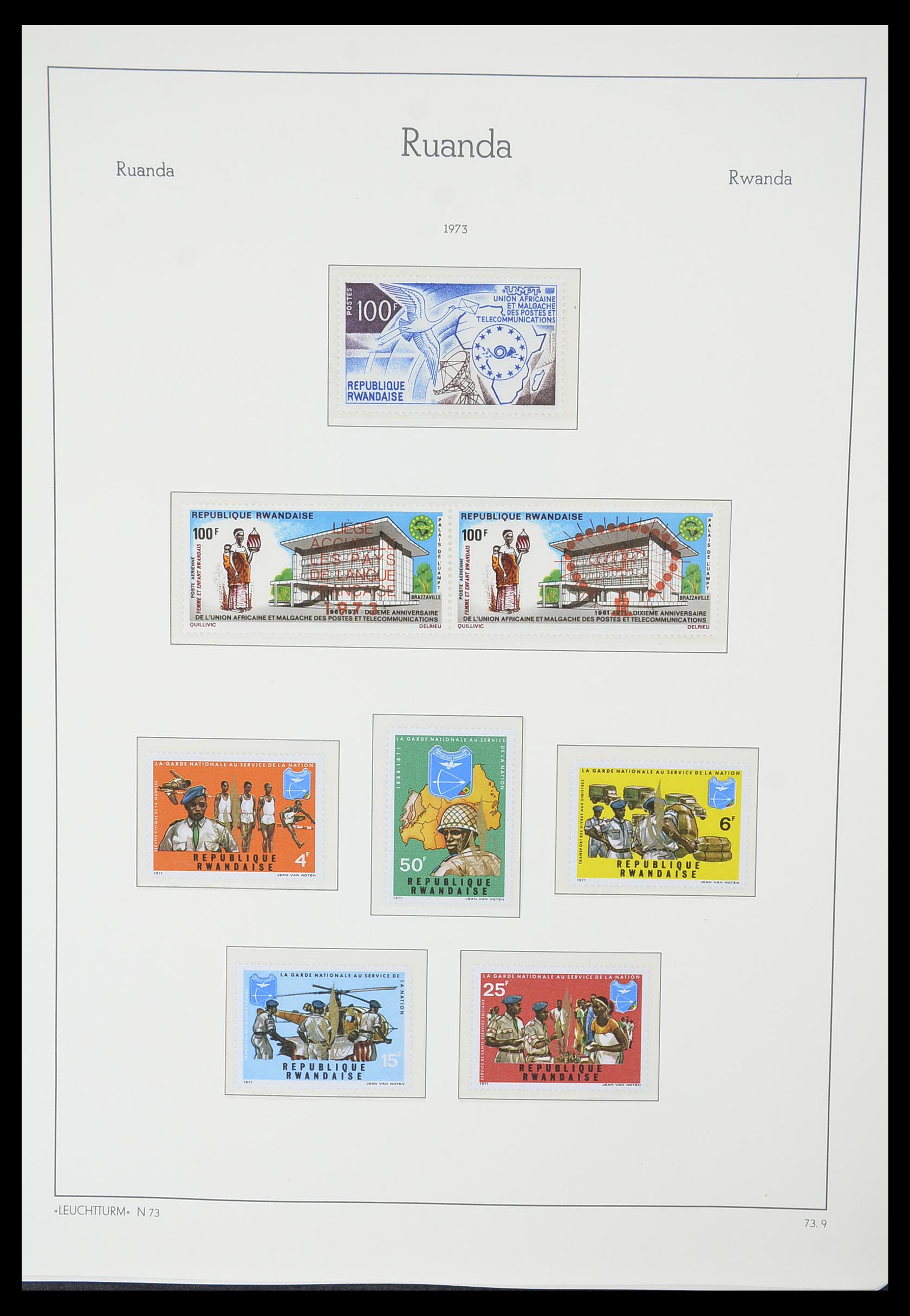 33767 084 - Postzegelverzameling 33767 Rwanda 1962-1988.