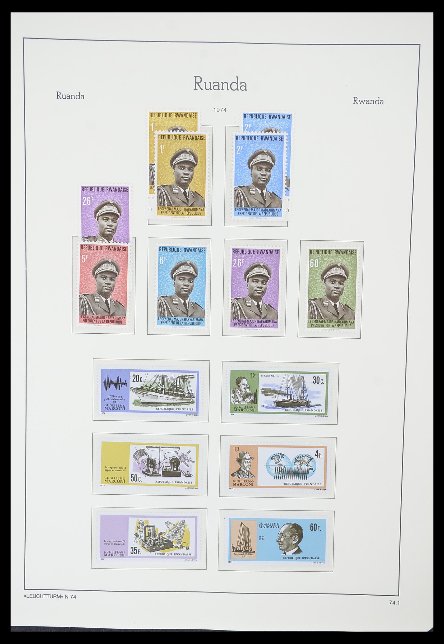33767 088 - Postzegelverzameling 33767 Rwanda 1962-1988.